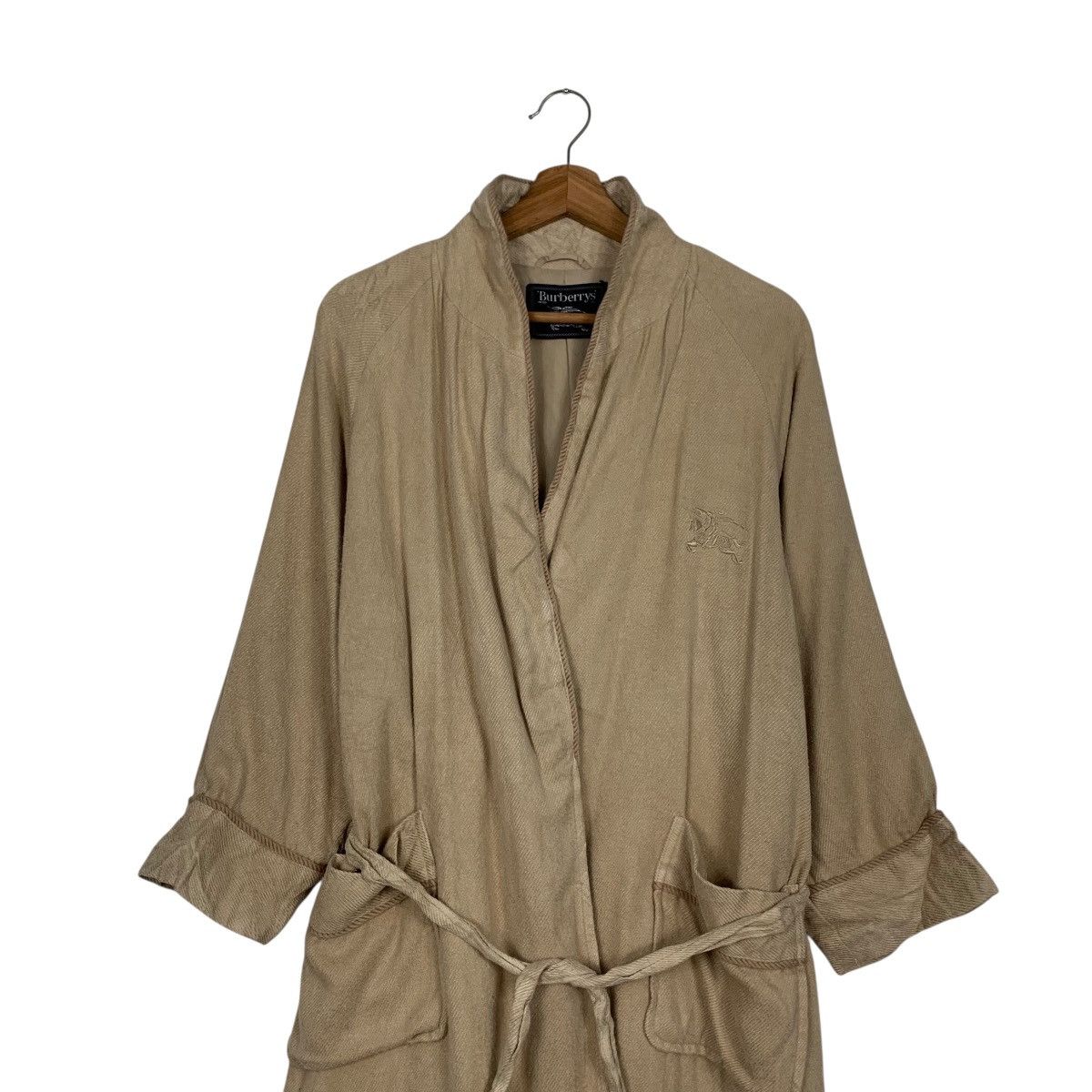 Burberry Vintage 90’s BURBERRYS Embroidery Logo Silk Robes #3561-C163 Size M / US 6-8 / IT 42-44 - 4 Thumbnail