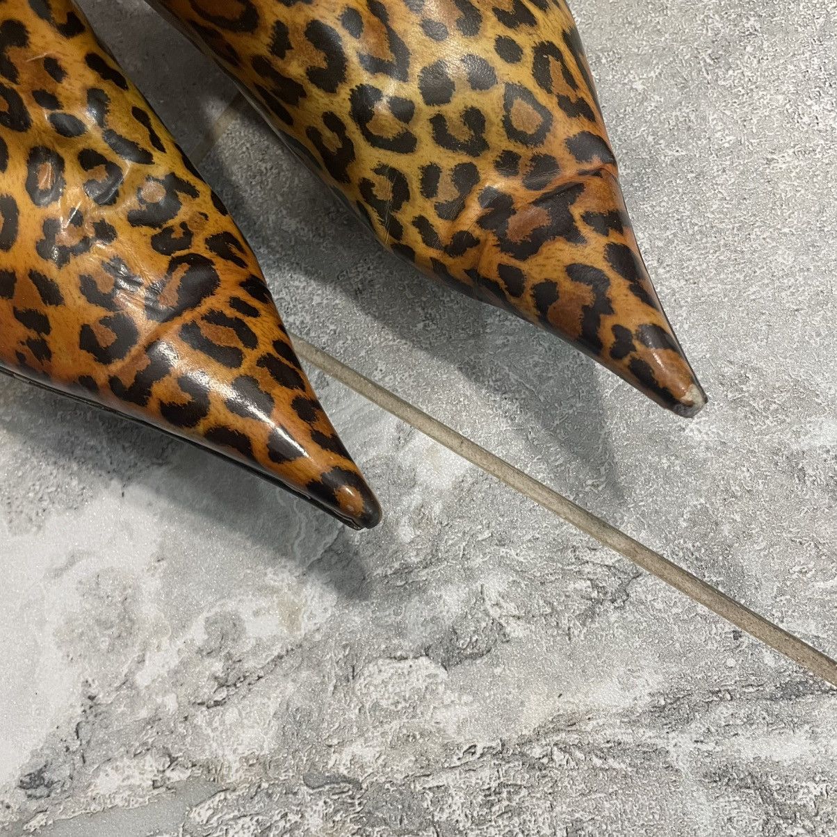 If Six Was Nine × Le Grande Bleu (L.G.B.) 90s vintage KIM Leopard Thigh High Boots heels shoes varnish Size US 8 / IT 38 - 4 Thumbnail
