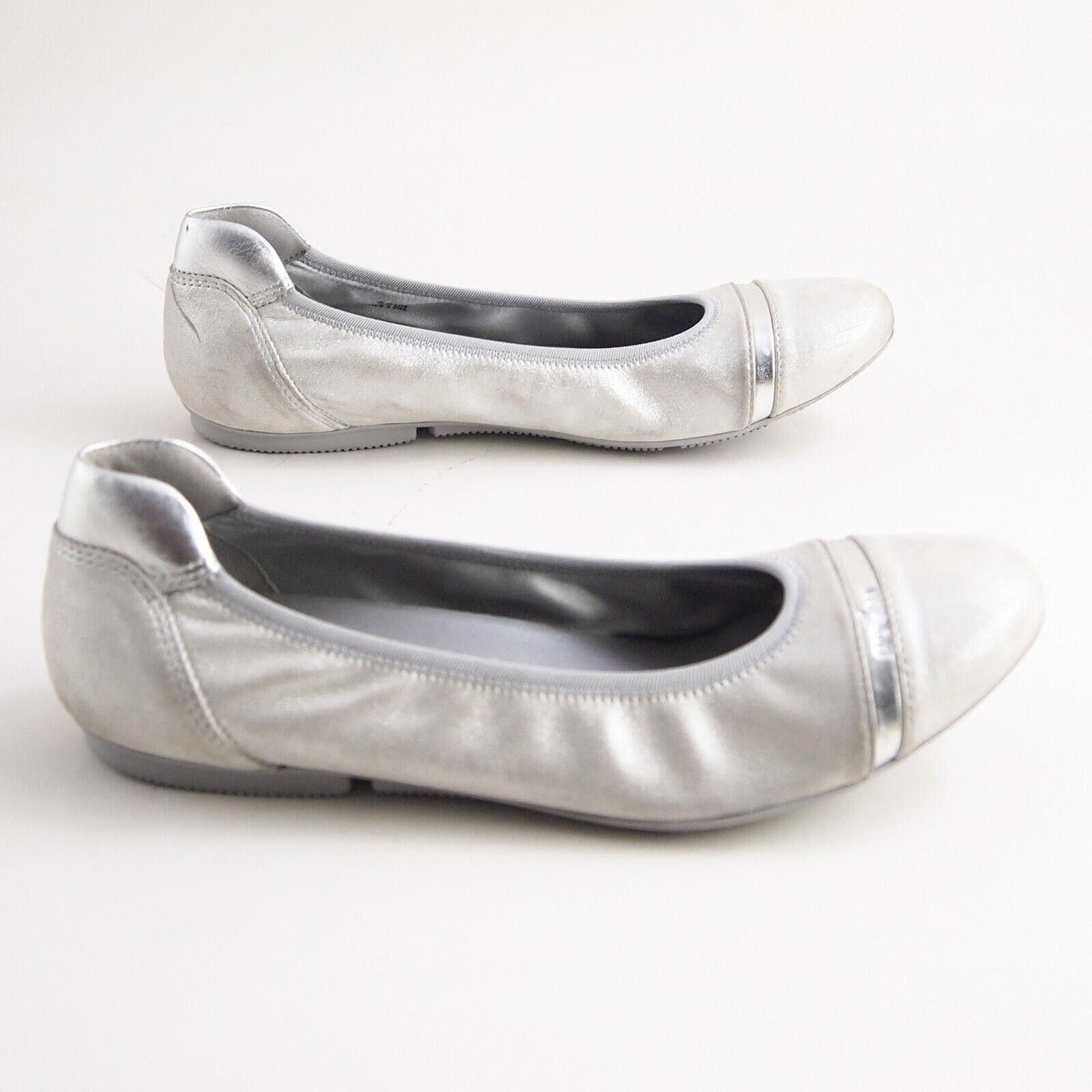 Hogan Hogan Ballet Flats Silver Gray Leather Suede EU 38.5 US 8.5 Size US 8.5 / IT 38.5 - 7 Thumbnail
