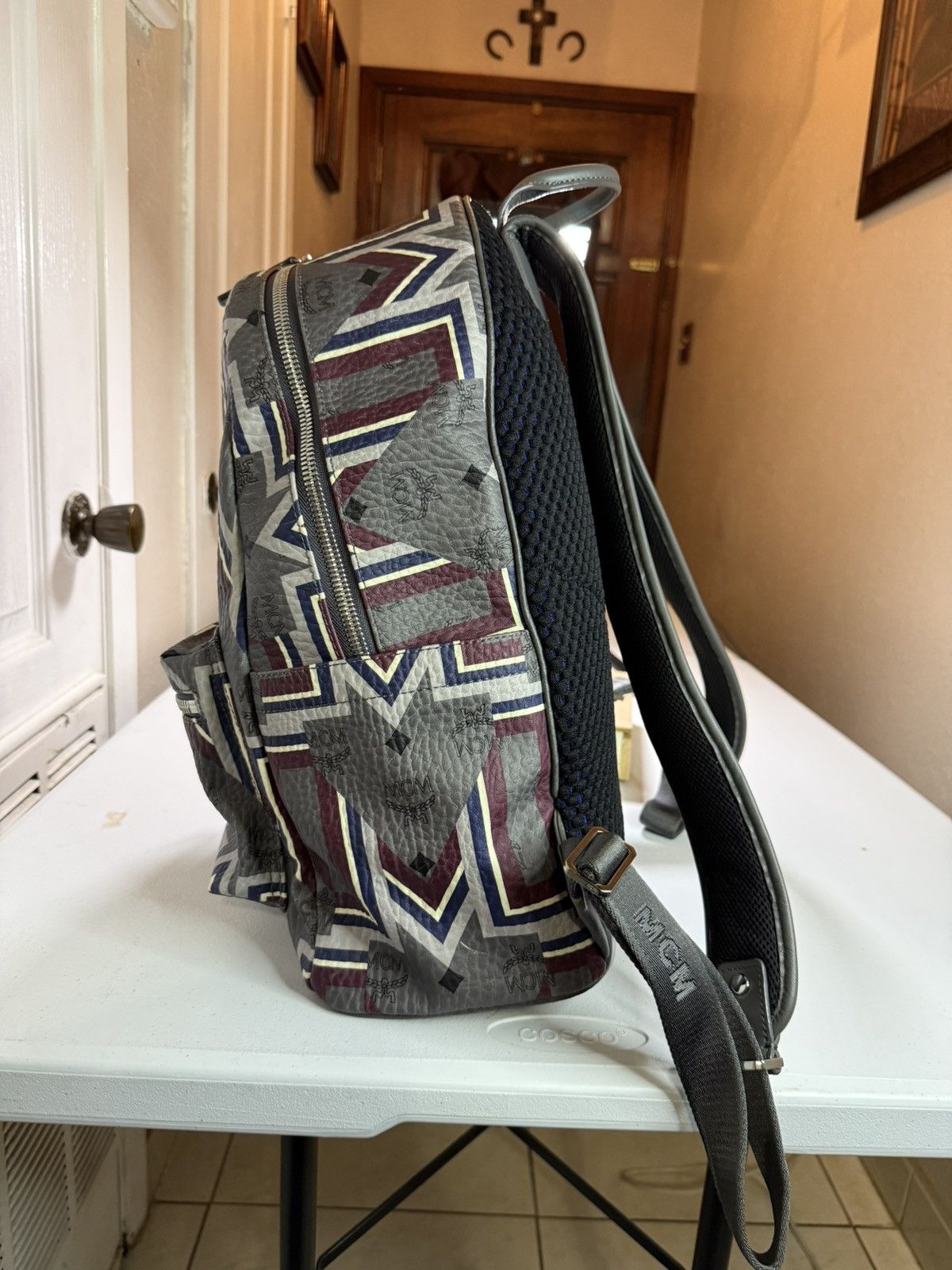 MCM MCM Stark Gunta Visetos Logo Print Medium Backpack Size ONE SIZE - 6 Thumbnail