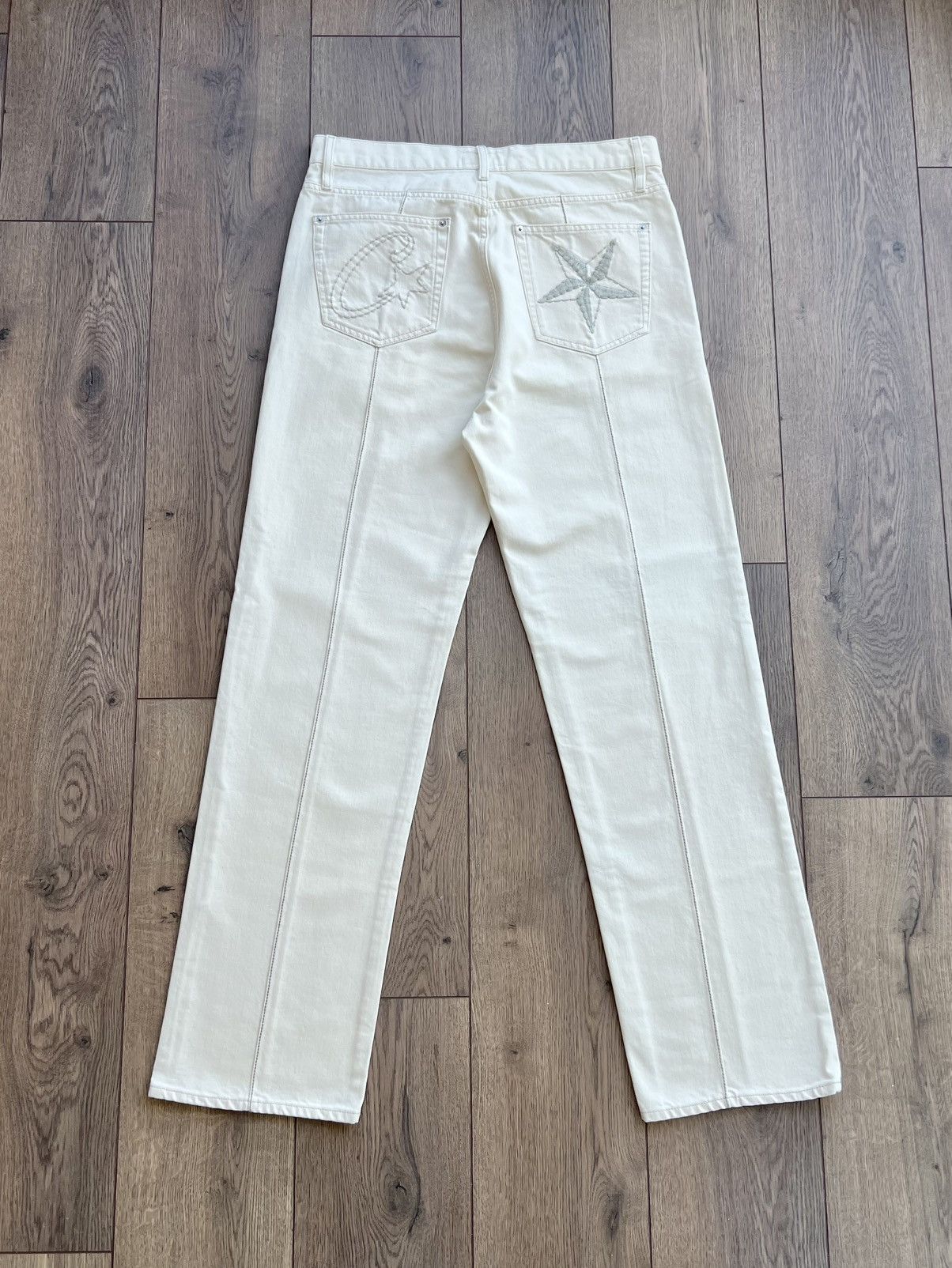 Corteiz Corteiz C-Star Denim Jeans “White” Large Size US 34 / EU 50 - 1 Thumbnail