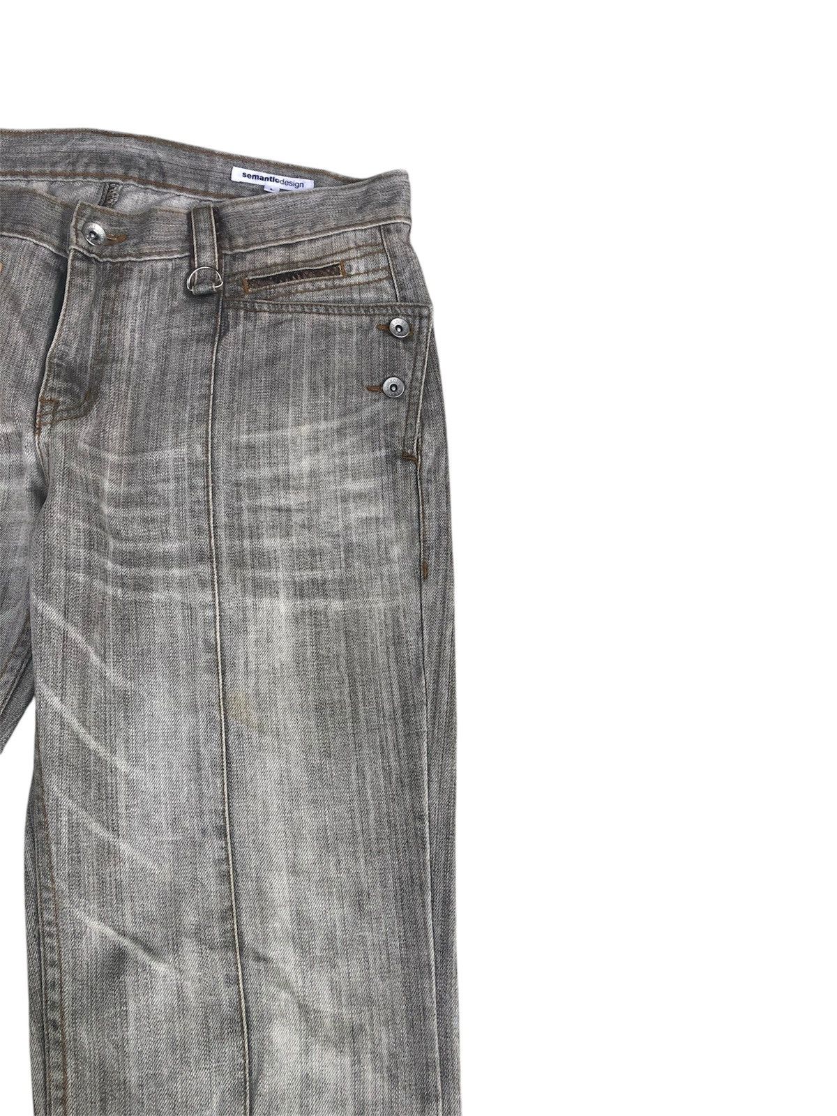 semanticdesign Semantic Design Flared Jeans Snake Skin Distressed Jeans Size US 33 - 5 Thumbnail