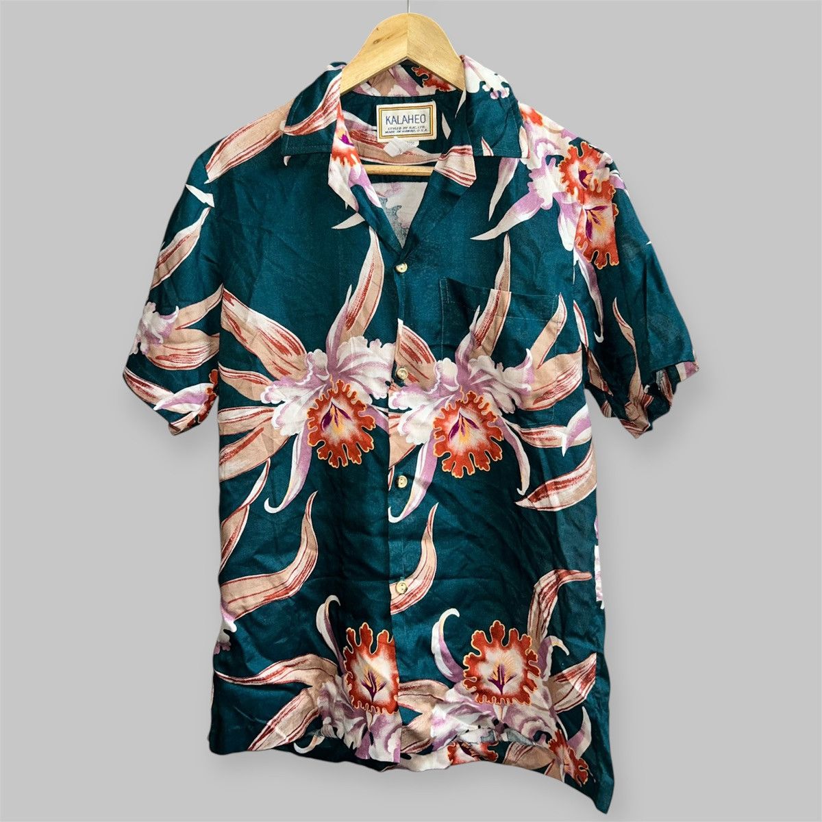 Kalaheo Vintage Hoffman Fabrics Rayon Hawaiian Butto Up Short Shirt Size US S / EU 44-46 / 1 - 2 Thumbnail