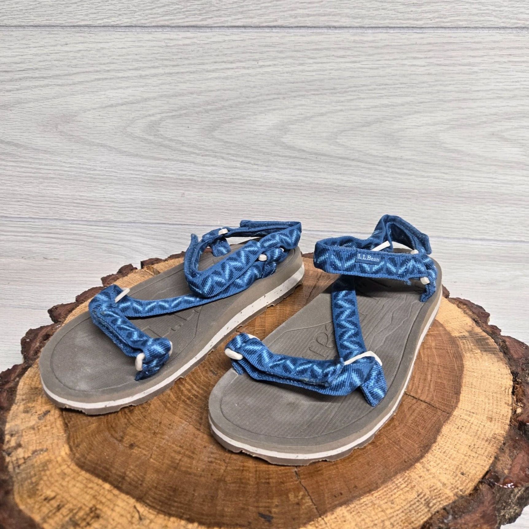 Vintage VINTAGE LL BEAN Katahdin Sport Sandal Women's Size 8 Medium Gray Leather Strappy Adjustable Summer Shoes Size US 8 / IT 38 - 2 Thumbnail