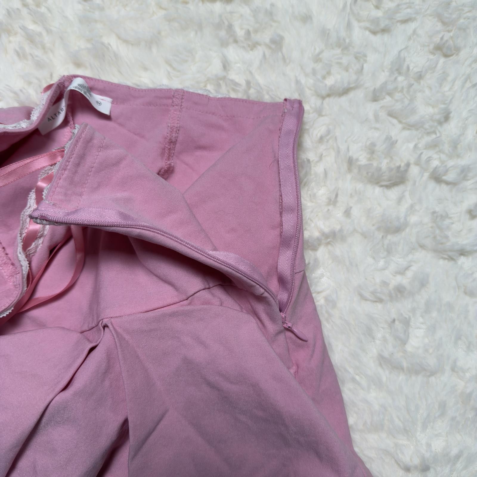 Other Altar'd State Pink Pleated Mini Skort Coquette Balletcore Size 32" / US 10 / IT 46 - 6 Thumbnail