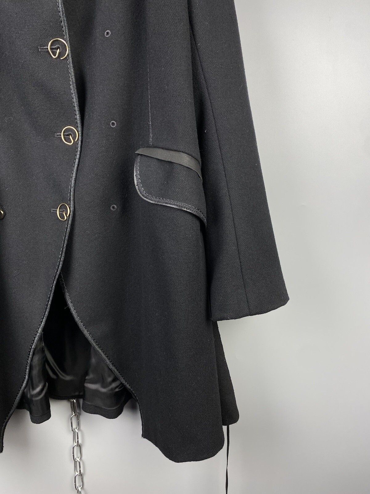 Marithe + Francois Girbaud Marithe Francois Girbaud Avant Garde Wool Long Coat Size M / US 6-8 / IT 42-44 - 7 Thumbnail