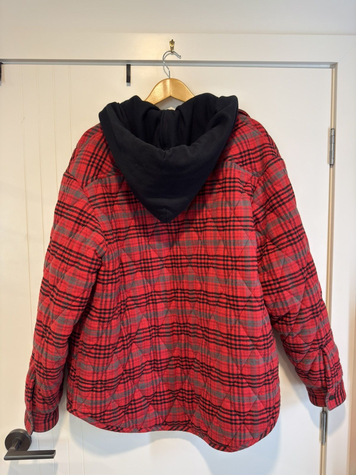 Off-White OFF-WHITE RED HOODED FLANNEL JACKET Size US S / EU 44-46 / 1 - 4 Thumbnail