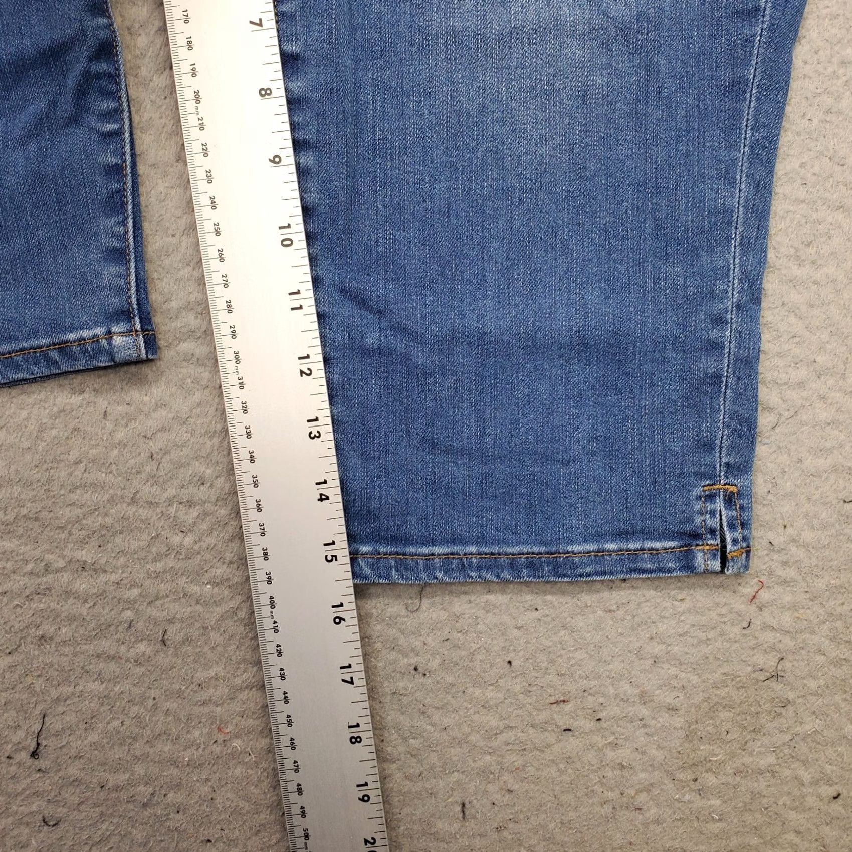 Talbots Talbots Pedal Pusher Jeans Women 4P Blue Denim Cropped 5-Pocket Slit Inseam 15.5" Regular Size 4P Womens Jeans Size 27" / US 4 / IT 40 - 4 Thumbnail