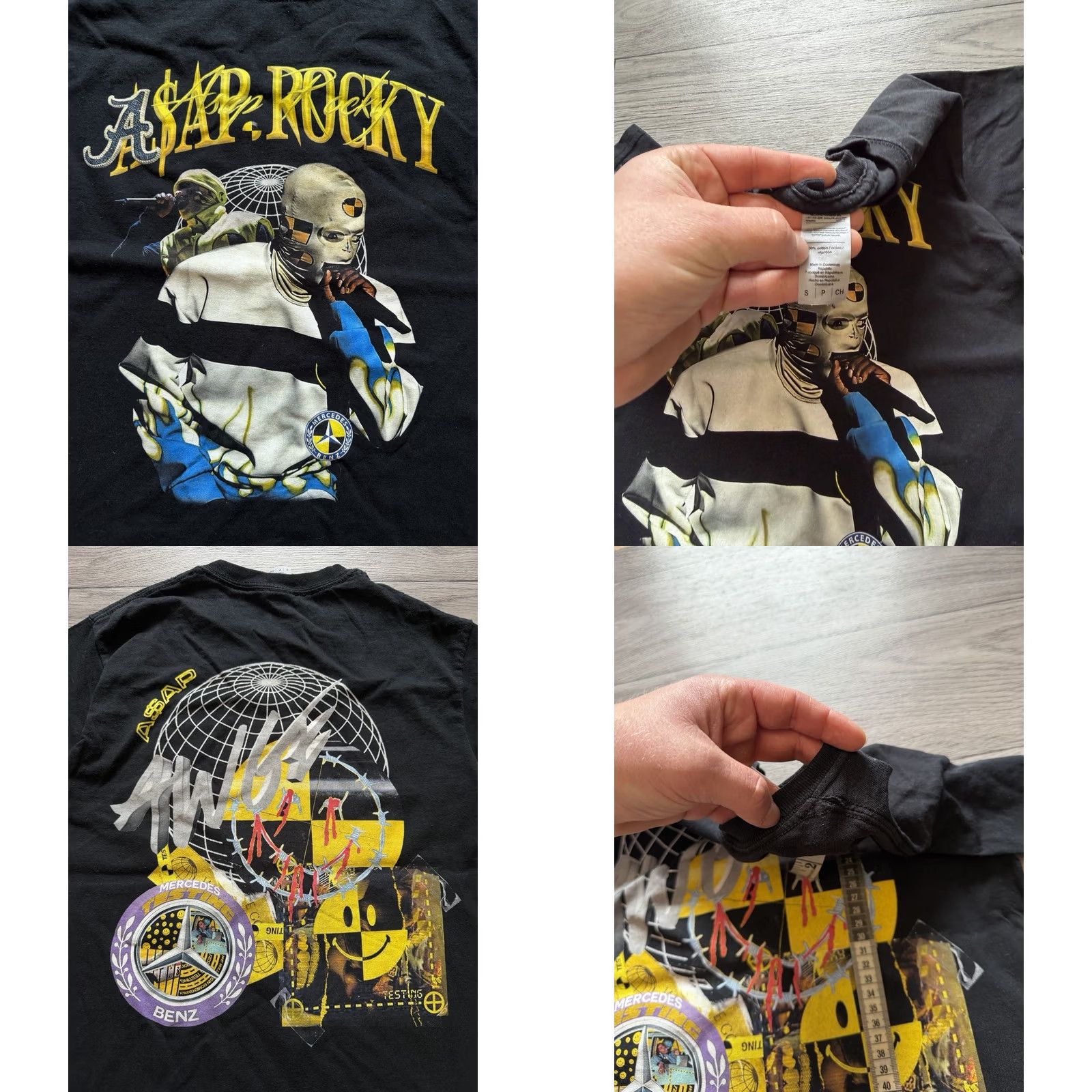 Gildan A ASAP Rocky Mercedes Benz Graphic T Shirt Women S Black Size S / US 4 / IT 40 - 8 Thumbnail
