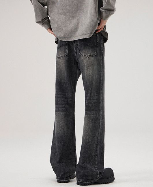 Japanese Brand American-style distressed retro men's flared curved jeans Size US 32 / EU 48 - 5 Thumbnail
