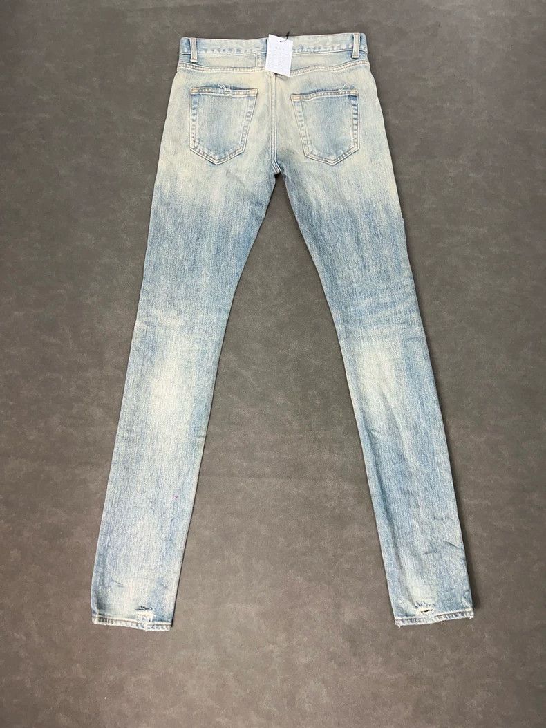 Saint Laurent Paris Saint Laurent Paris 16 FW light blue yellow mud erosion big Size US 28 / EU 44 - 2 Thumbnail