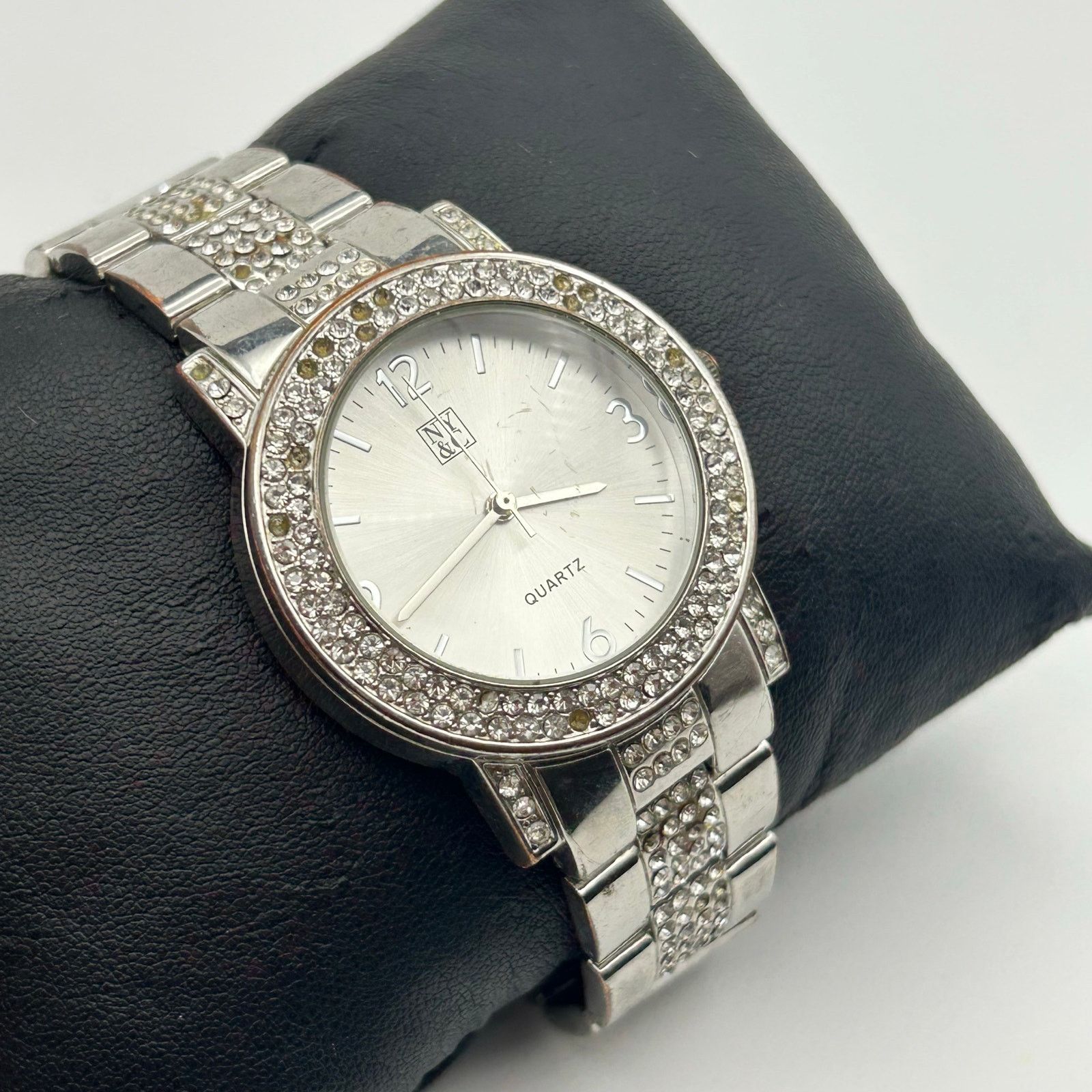 Other New York & Company Women's Silver-Tone Crystal Analog Watch Size ONE SIZE - 3 Thumbnail