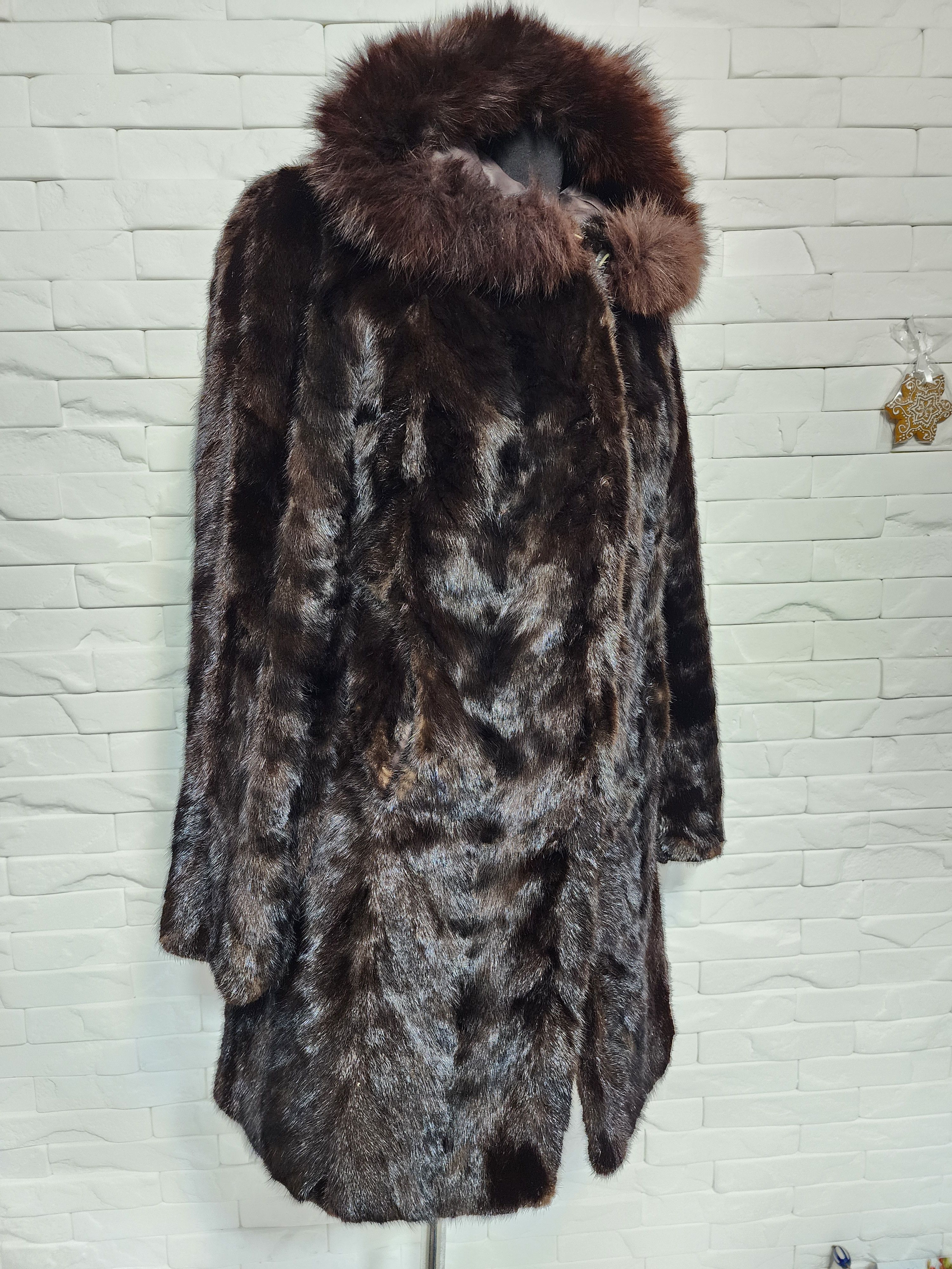 Furla Brown Mink Fur Hooded Coat - Women's Luxury Outerwear Size S / US 4 / IT 40 - 3 Thumbnail