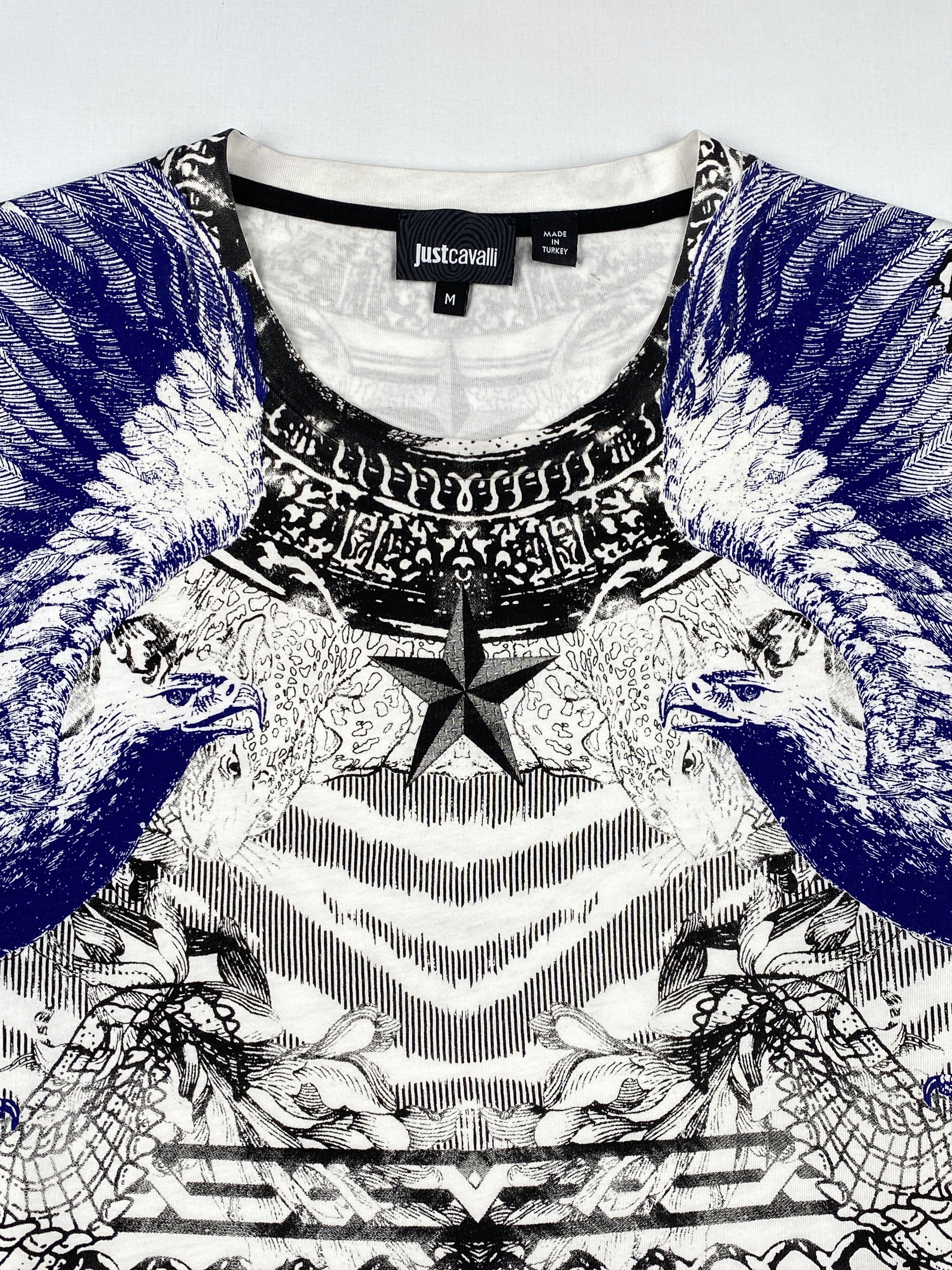 Just Cavalli Baroque Style Eagle Print T-Shirt Size US M / EU 48-50 / 2 - 3 Thumbnail