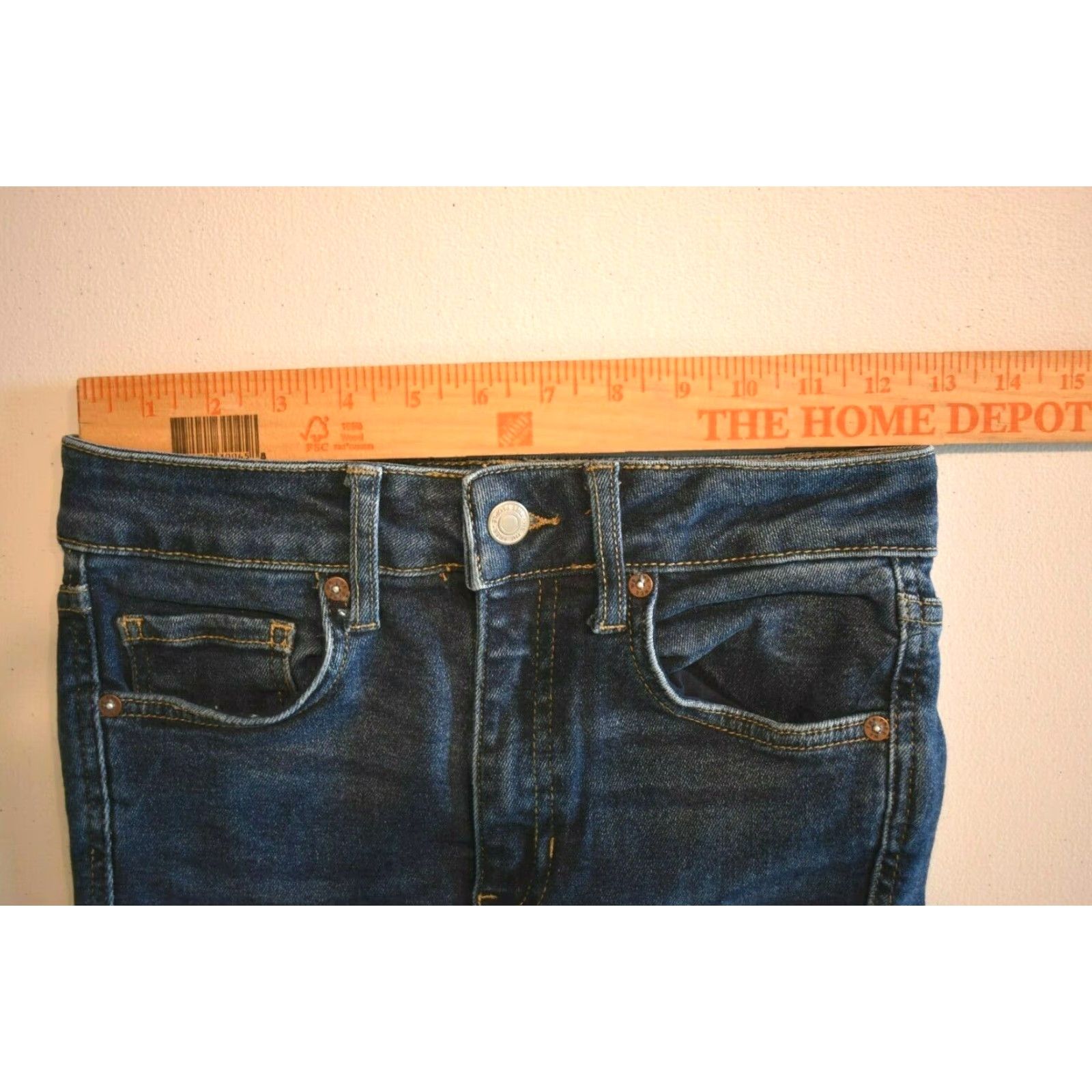Vintage We The Free Skinny Jeans Womens Size 27 Actual 26 x 27 Frayed Hem Dark Wash Size 26" / US 2 / IT 38 - 5 Thumbnail