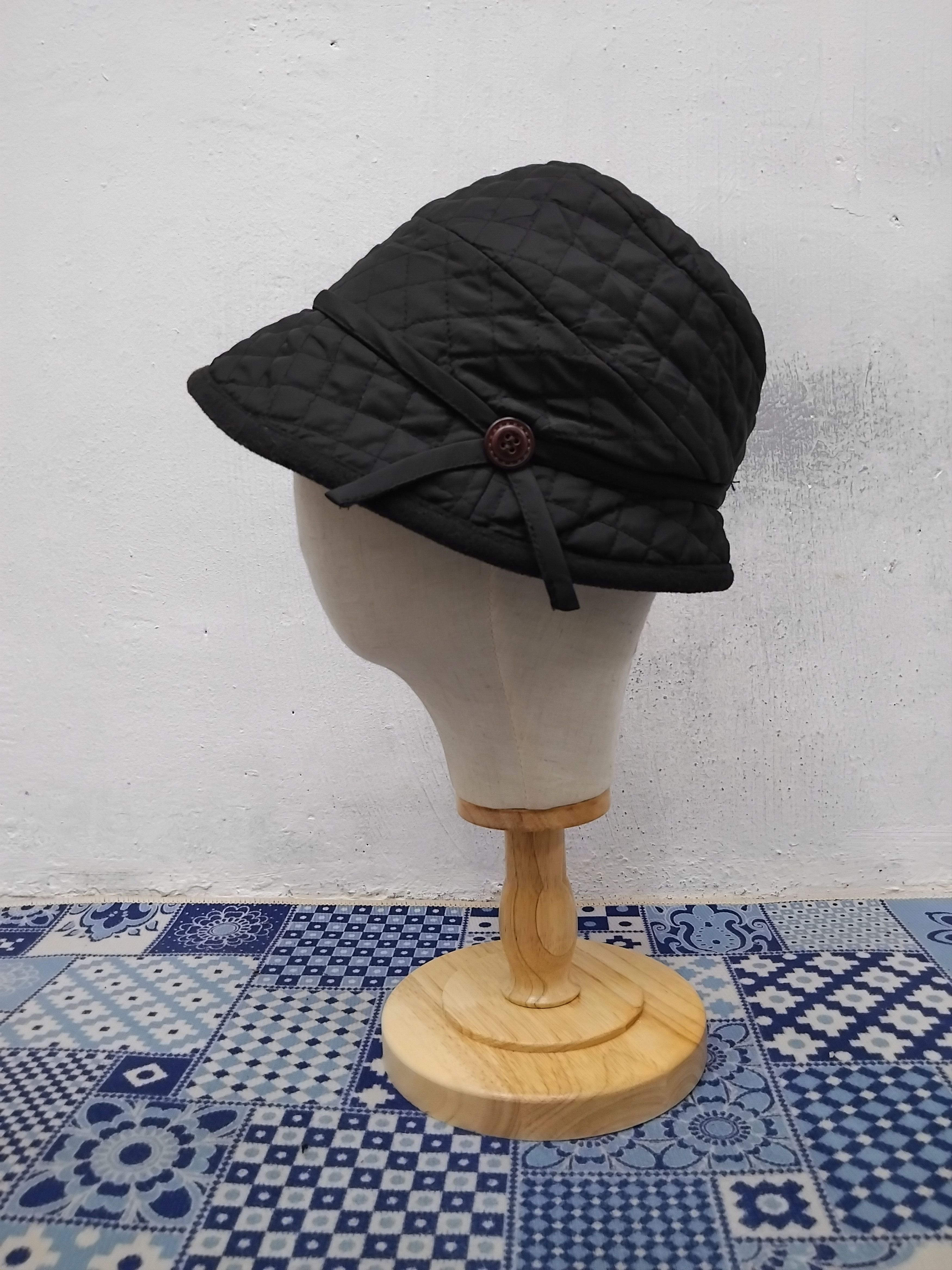 Japanese Brand Black Ribbon black colour puffer hat Size ONE SIZE - 1 Thumbnail