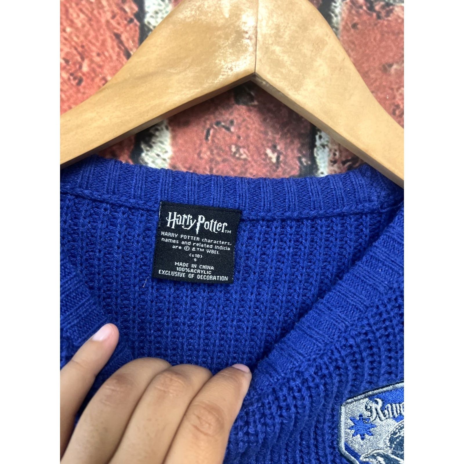 Vintage VINTAGE Harry Potter Ravenclaw Knit Sweater Pullover Blue Small Size S / US 4 / IT 40 - 2 Thumbnail
