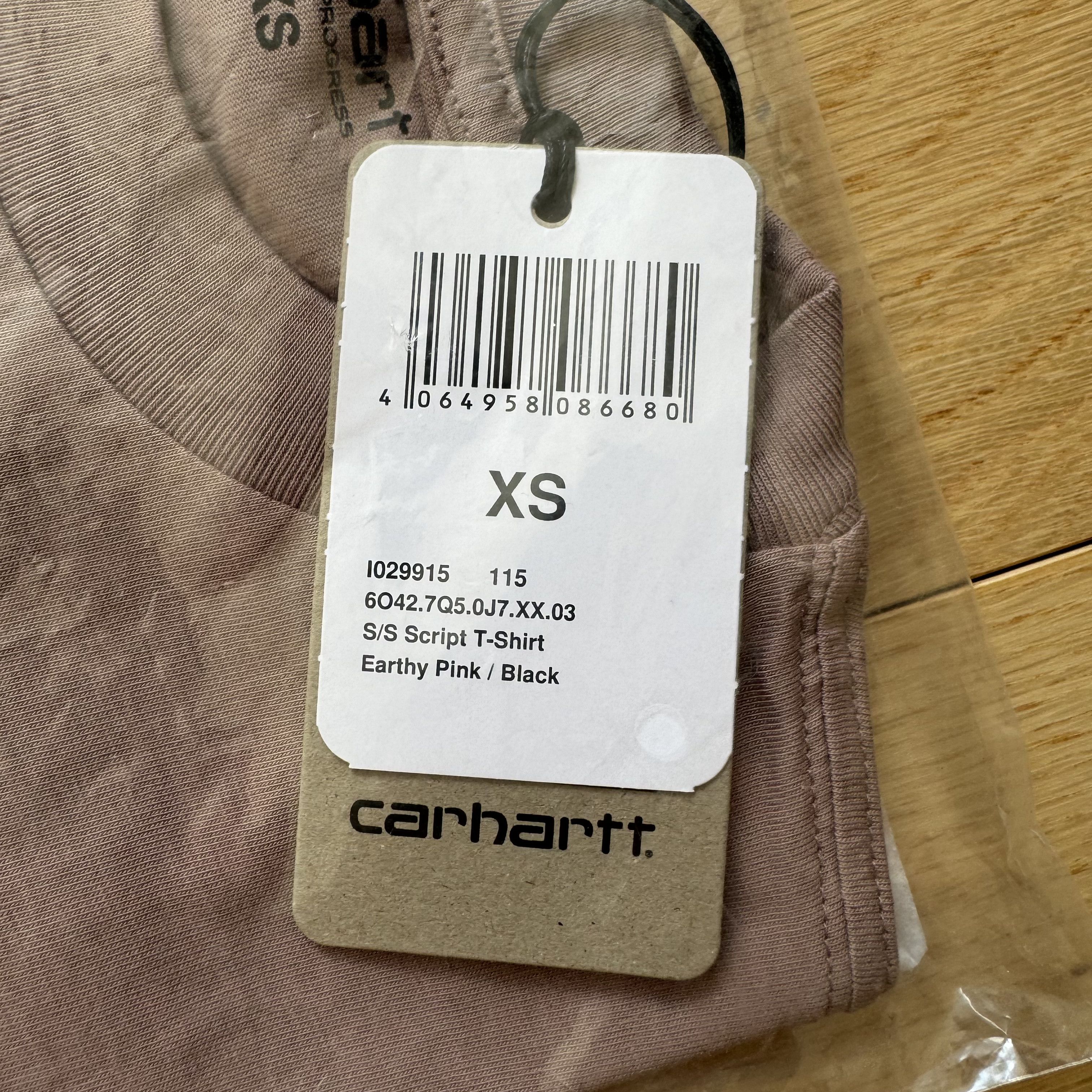 Carhartt Wip Carhartt WIP S/S Script T-Shirt Earthy Pink XS I029915 Size US XS / EU 42 / 0 - 2 Thumbnail