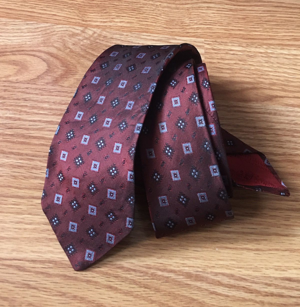 Battistoni × Vintage G. Battistoni Vintage Elegant Geometric Silk Mens Tie Size ONE SIZE - 1 Thumbnail