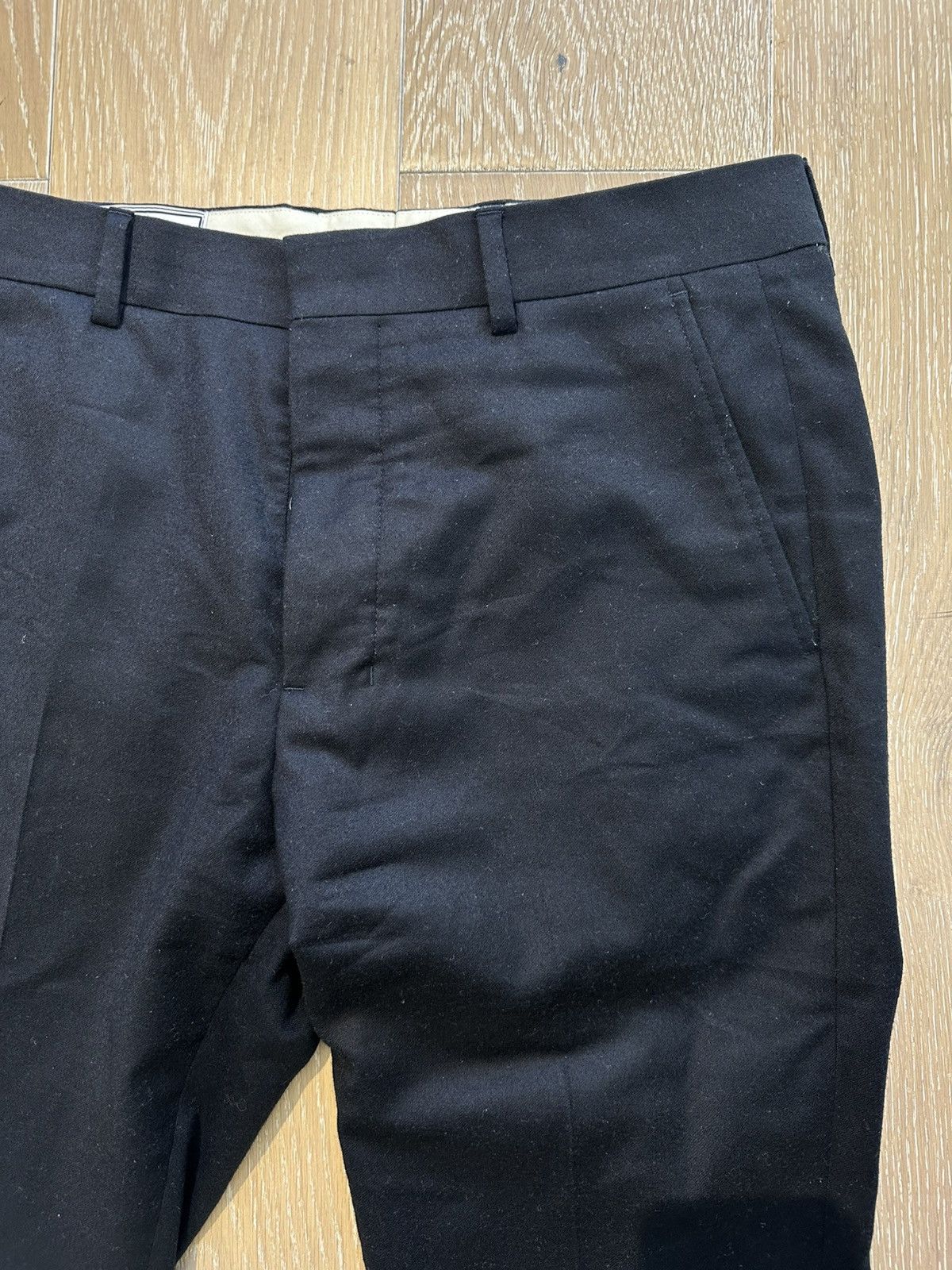 AMI Dark Navy Flannel Wool Pants Size US 30 / EU 46 - 2 Thumbnail