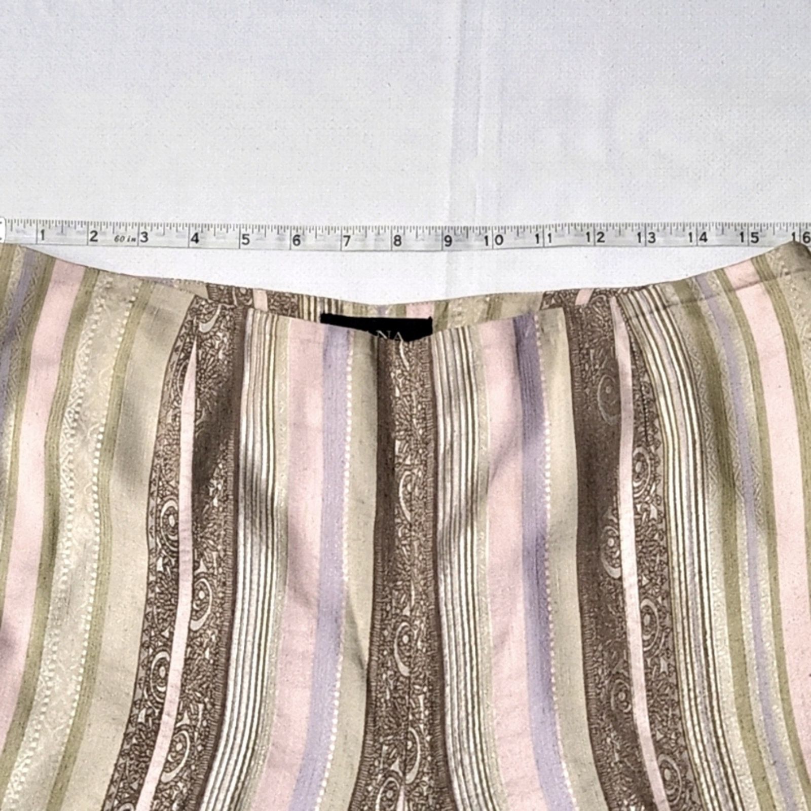 Dana Lee Dana Buchman Striped Pants MultiPastel Straight Leg Side Zip Size 34" / US 12 / IT 48 - 9 Thumbnail