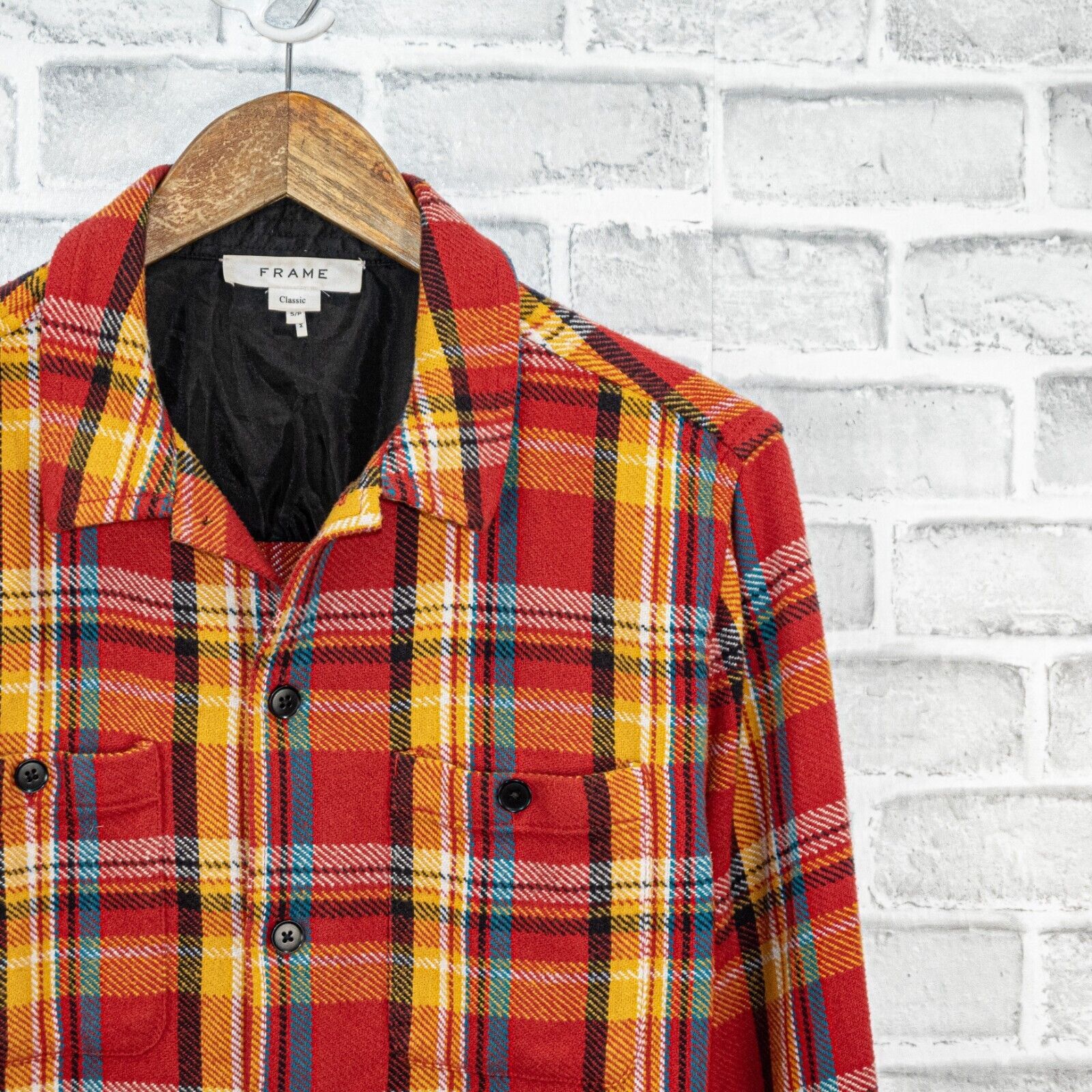 Frame FRAME Denim Button up Flannel Shirt Jacket Dark Rouge multi Size US S / EU 44-46 / 1 - 7 Thumbnail