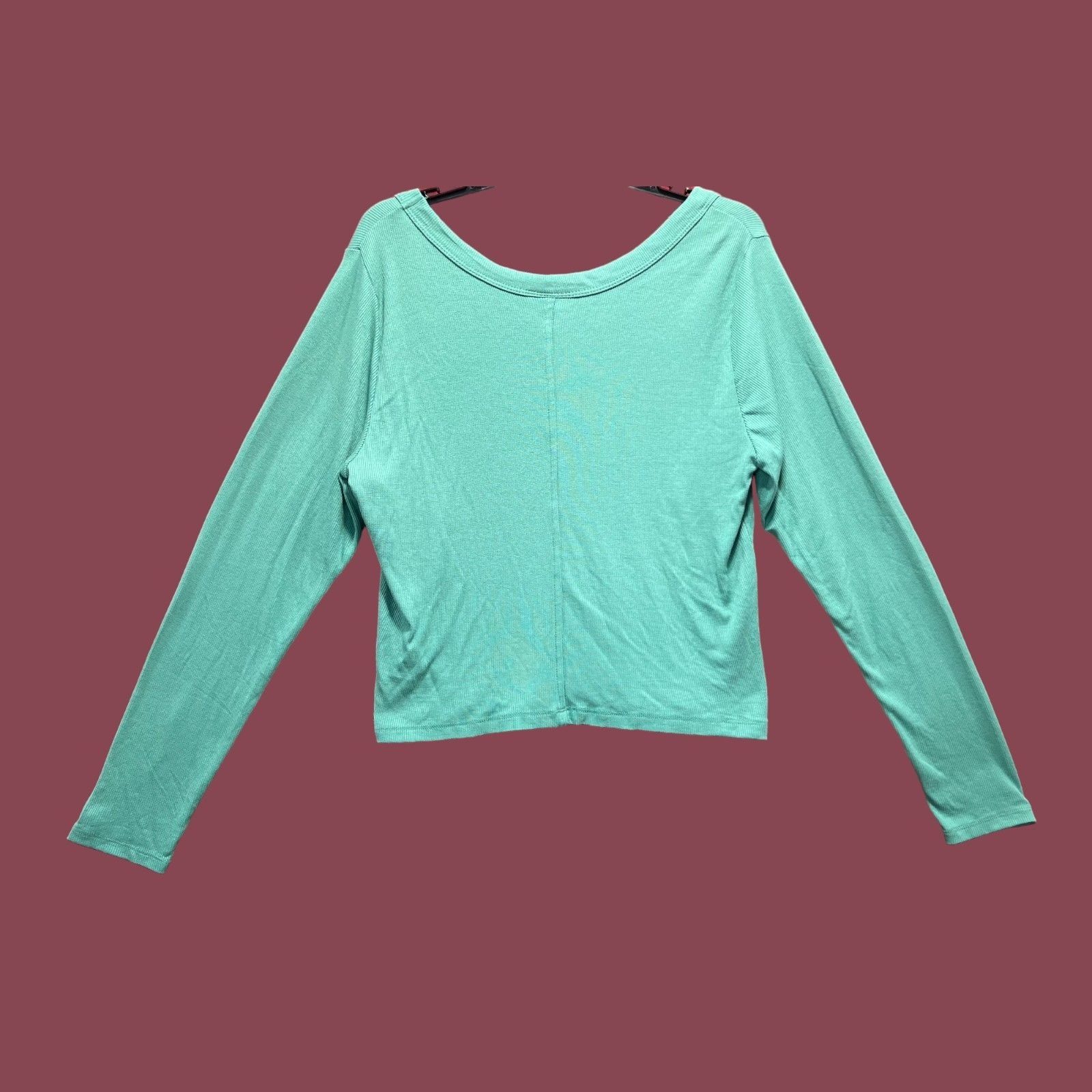 Other Universal Thread - Women's Long Sleeve T-Shirt - Green - XXL Size XXL / US 16-18 / IT 52-54 - 2 Thumbnail