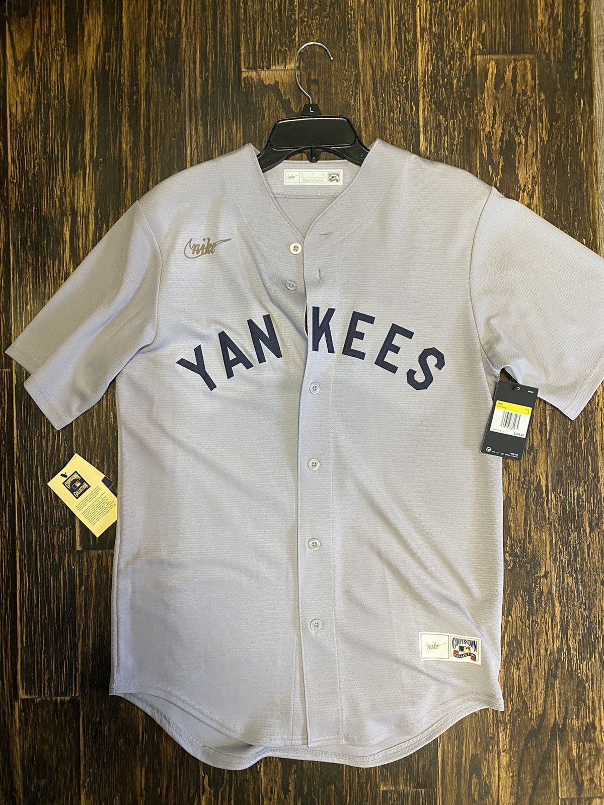 image of Nike Mickey Mantle New York Yankees Road Jersey, Men's (Size Small)