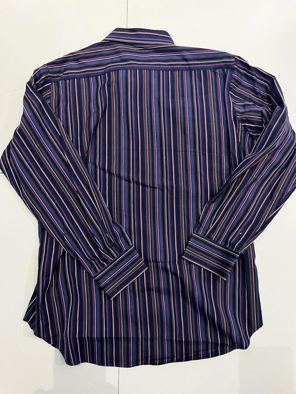 Etro ETRO Milano Men's Purple Striped Button-Down Shirt Large 42 Size US L / EU 52-54 / 3 - 5 Thumbnail