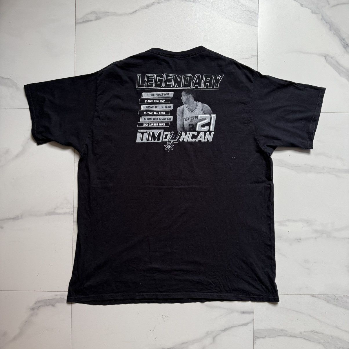 NBA Tim Duncan “The Big Fundamental” Career Resume Tee Size US XXL / EU 58 / 5 - 3 Thumbnail