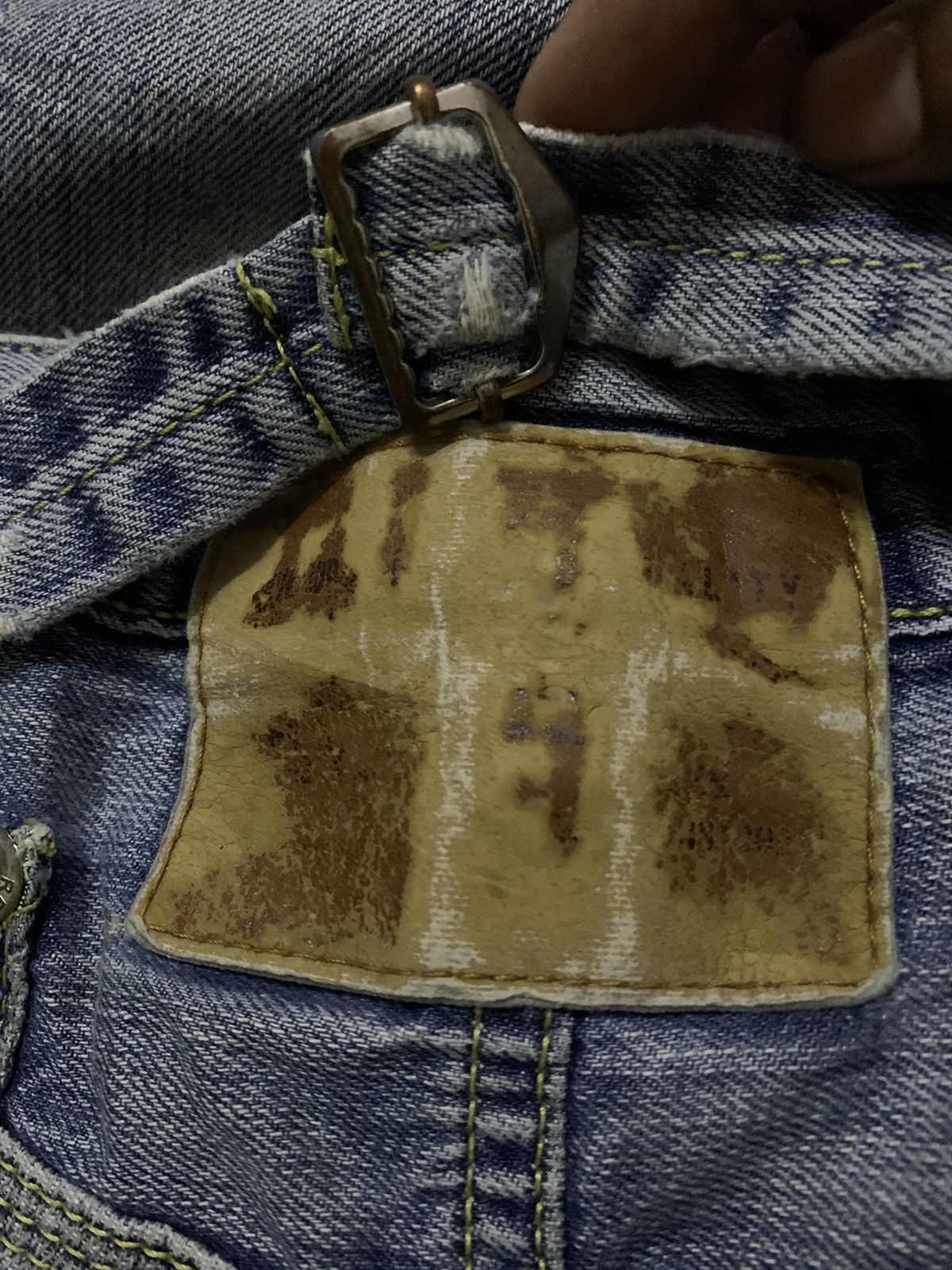 Replay 💥Vintage Replay Buckle Belt Denim Size 30" / US 8 / IT 44 - 4 Thumbnail