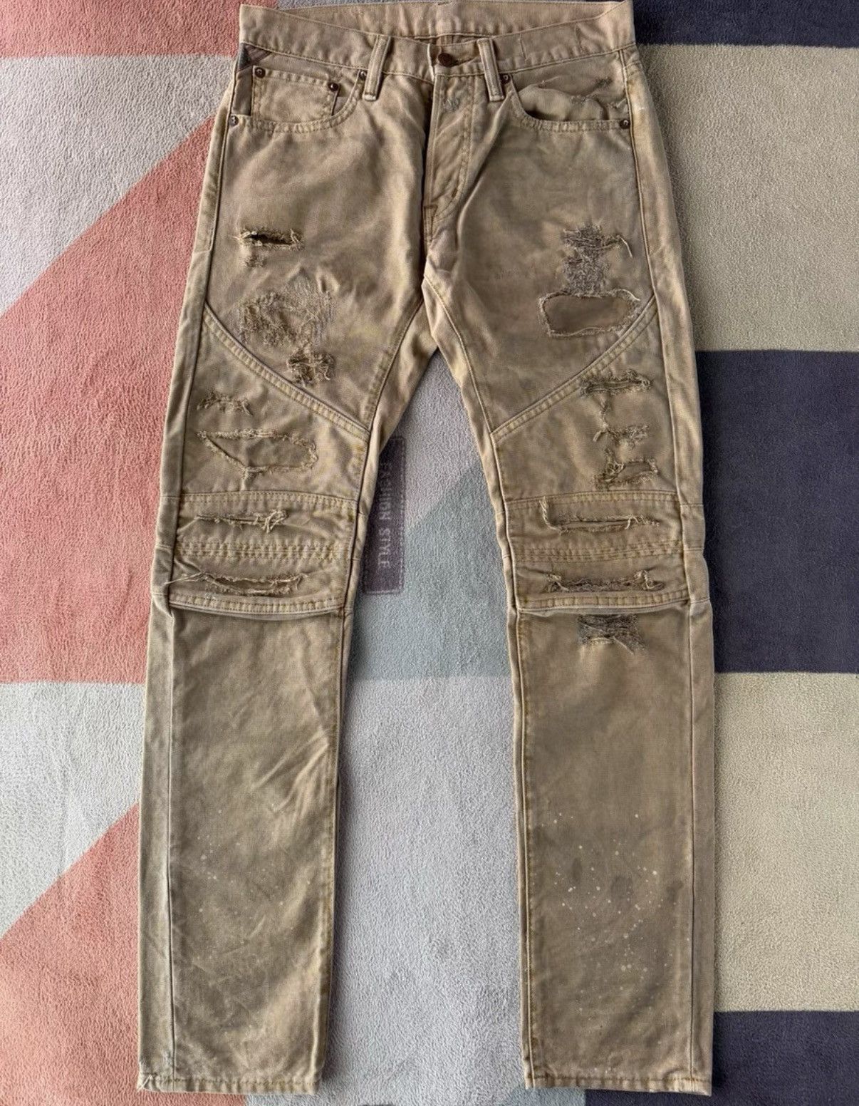 Denim & Supply Ralph Lauren Ralph Lauren Denim Supply Distressed Canvas Cargo Pants K22 Size US 29 - 1 Thumbnail