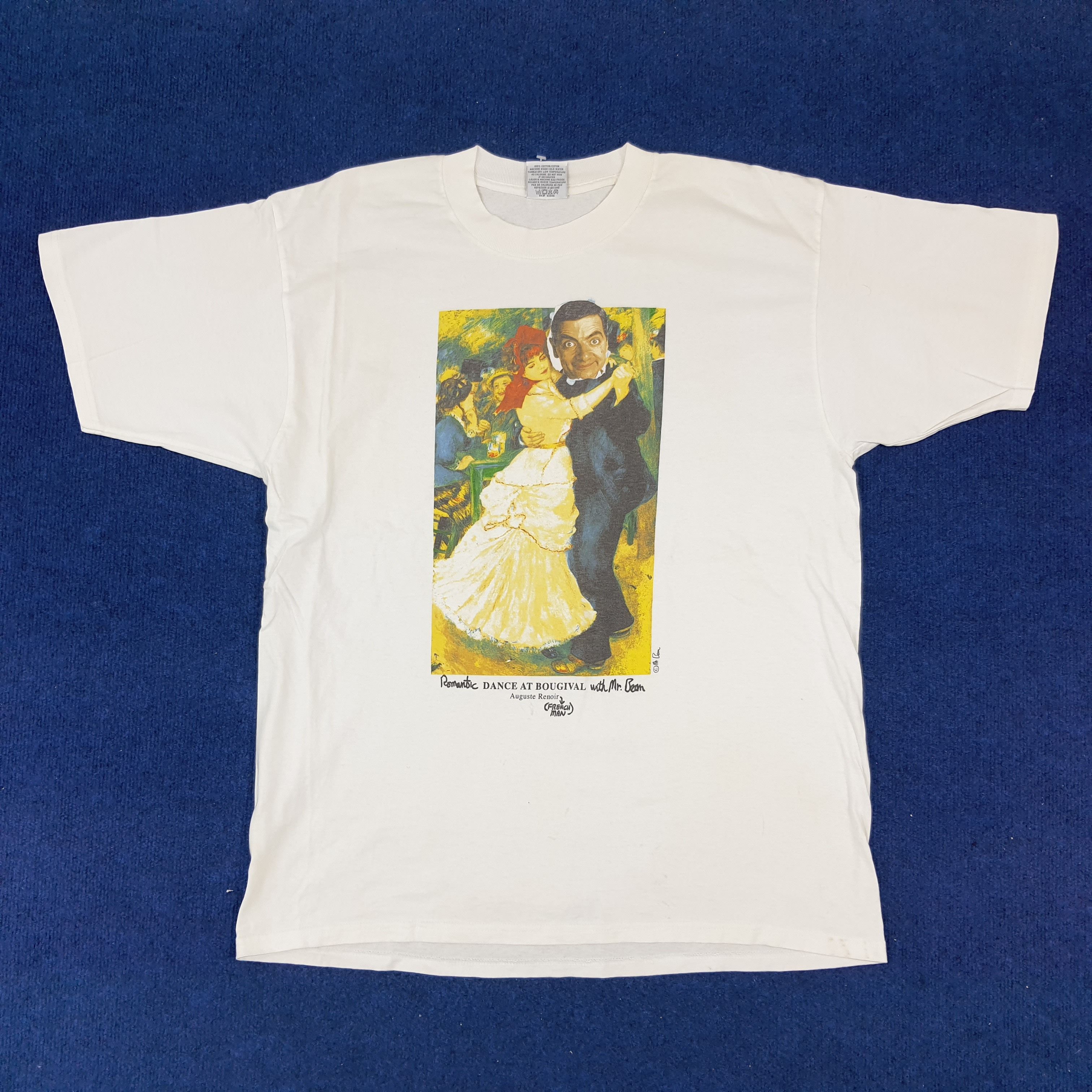Vintage Vintage Mr.Bean Parody Auguste Renoir Art Work 90s Tshirt Size US XL / EU 56 / 4 - 1 Thumbnail