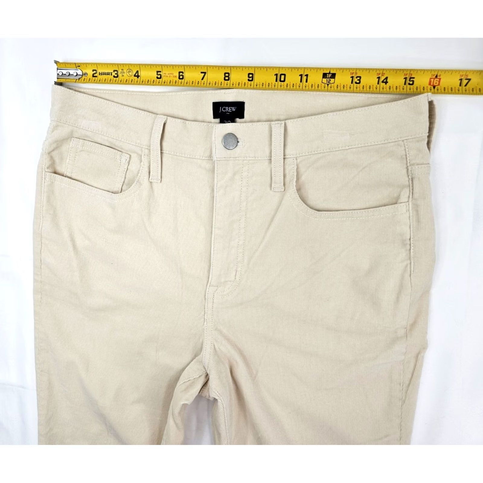 J.Crew J.CREW Full Length Corduroy Pants Women 30 Ivory Cream Straight Leg 32x29 Vintage: No Women’s Pants Size 24" / US 00 / IT 34 - 5 Thumbnail