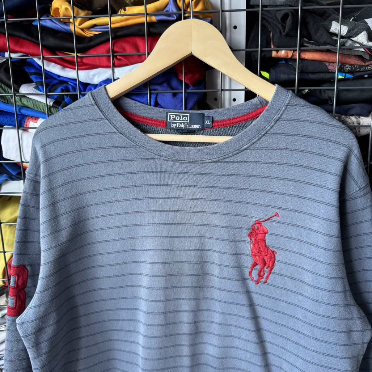 Polo Ralph Lauren × Ralph Lauren × Vintage Polo Ralph Lauren Striped Chief Keef Style Sweatshirt Size US XL / EU 56 / 4 - 5 Thumbnail