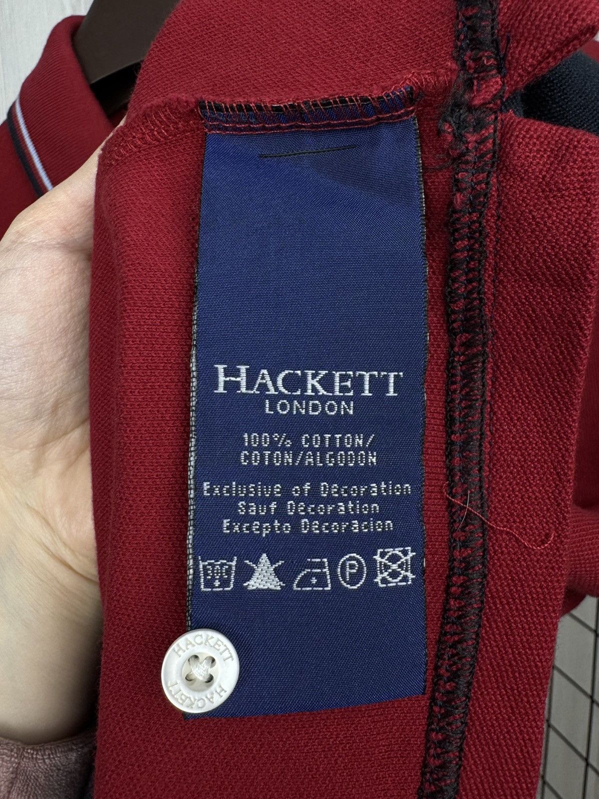 Hackett Hackett London red blue army polo shirt number 3 Size US M / EU 48-50 / 2 - 10 Thumbnail