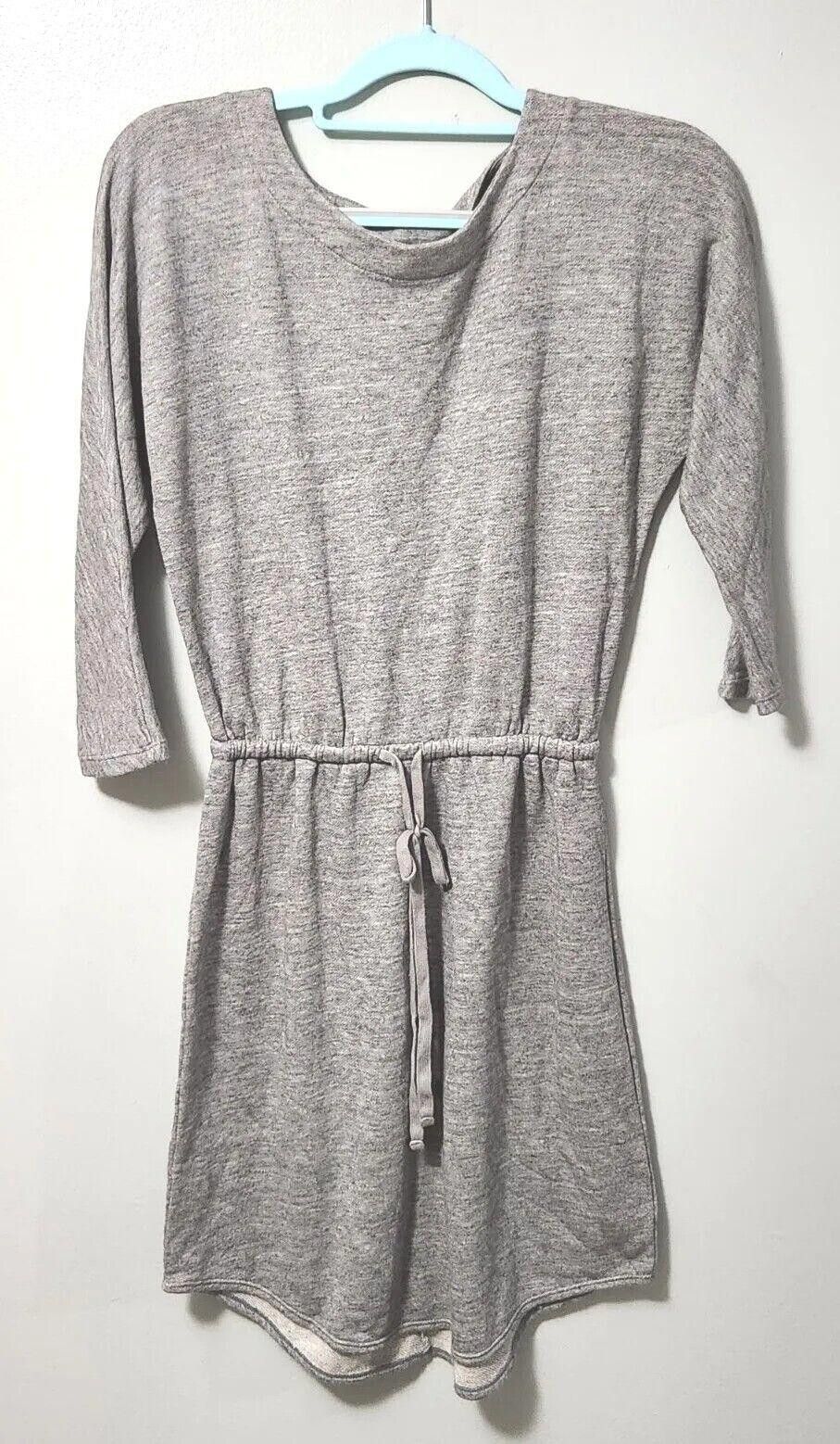 Old Navy Old Navy Dress Small Jersey Grey Scoop Hem Sheath 3/4 Sleeve Size S / US 4 / IT 40 - 1 Thumbnail