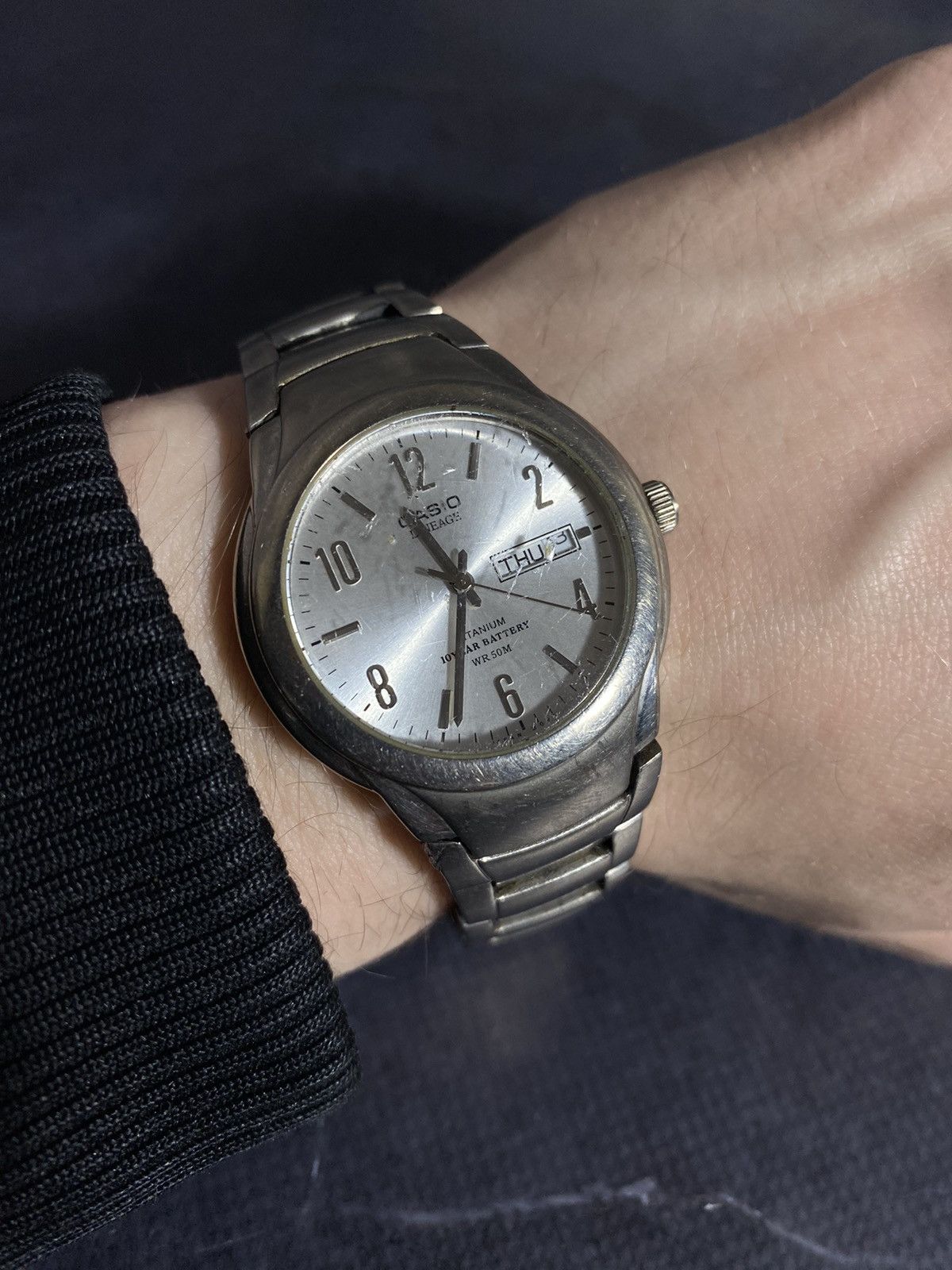 Casio Casio Titanium Silver Dial Watch Steel Japanese Brand Size ONE SIZE - 2 Thumbnail