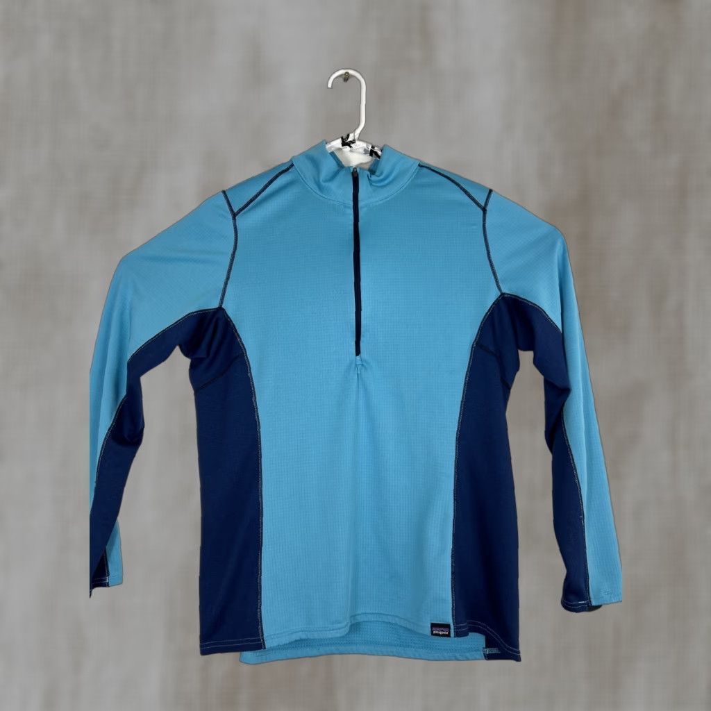 Patagonia Patagonia Capilene Baselayer Midweight Polartec 1/2 Zip Top Womens L blue Mock Size L / US 10 / IT 46 - 1 Thumbnail