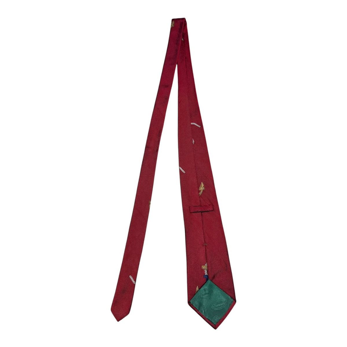 Faconnable Faconnable France Silk Hand Made Logo Nautical Anchor Tie Size ONE SIZE - 7 Thumbnail