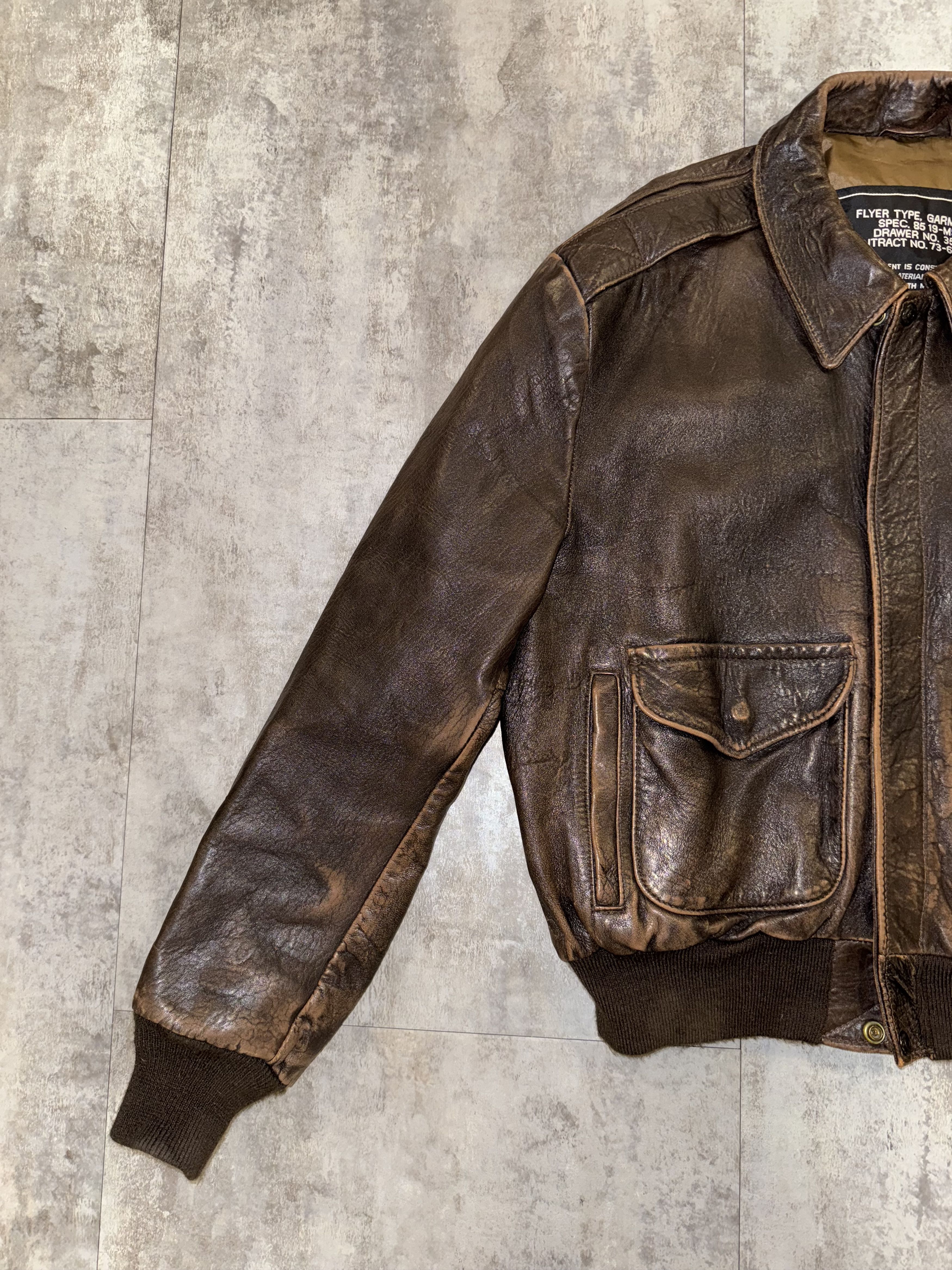 Schott Schott Goatskin aviator Type A-2 mod. 230F, size 46USA Size US L / EU 52-54 / 3 - 3 Thumbnail