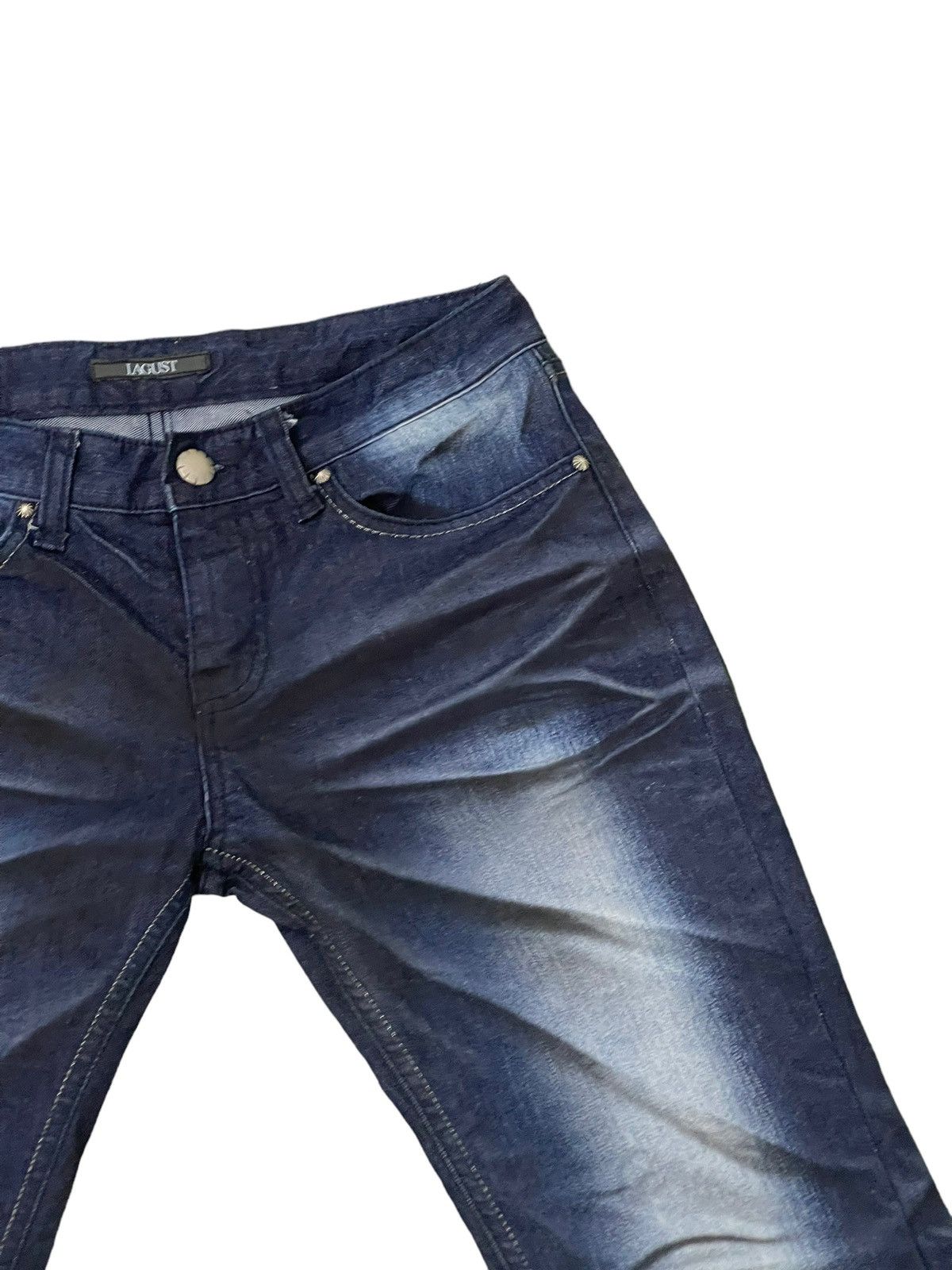 Japanese Brand Slim Jeans Lagust Faded Honeycomb Stretch 8🟦3 Size US 29 - 18 Thumbnail