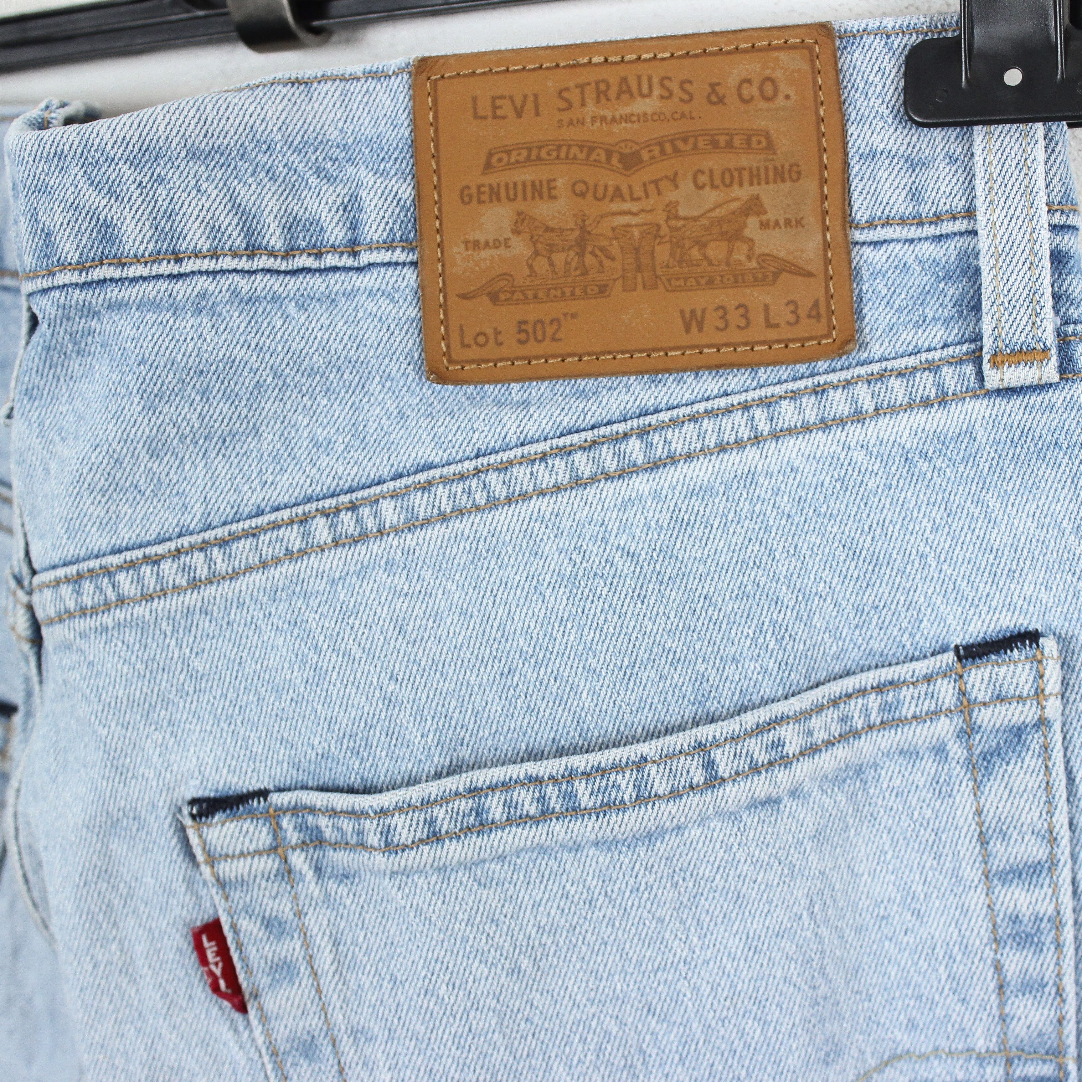 Levi's 502 Men W33 L34 Regular Tapered Jeans Denim Pants Trousers Size US 33 - 4 Thumbnail