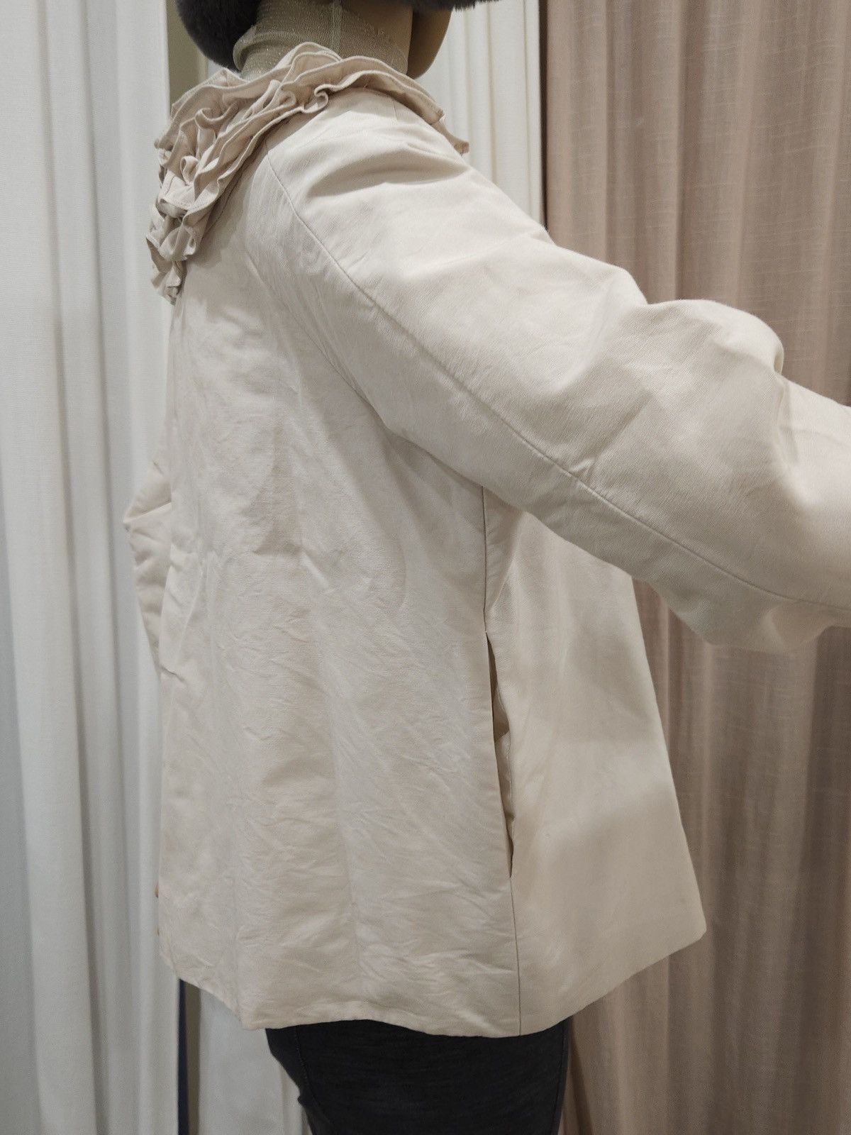Kate Spade KATE SPADE Boat Neck Ruffled Bow Button A-Line Coat/Top Size S / US 4 / IT 40 - 6 Thumbnail