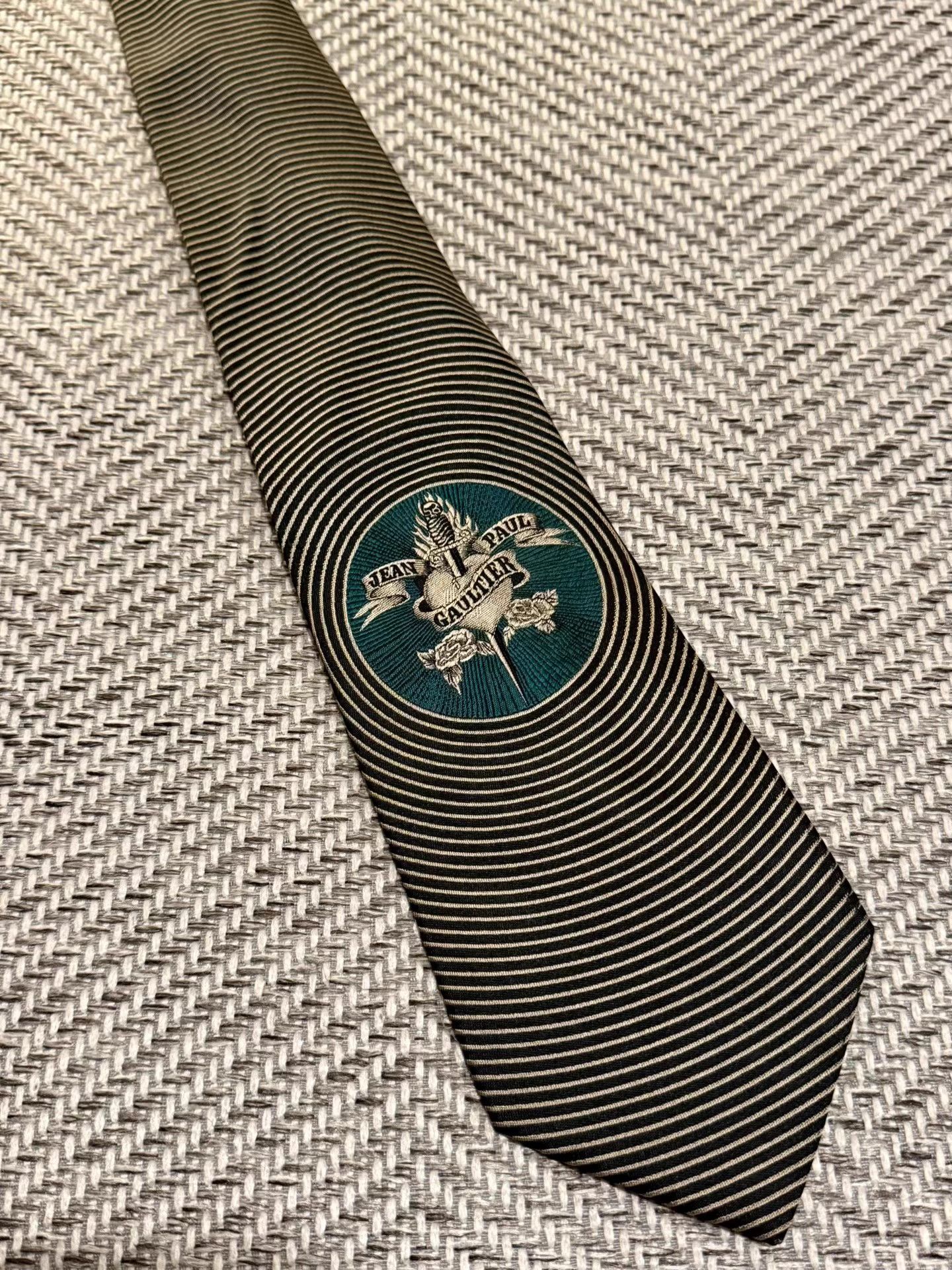 Jean Paul Gaultier Jean Paul Gaultier "Heart Sword" Lake Blue Tie K24 Size ONE SIZE - 1 Thumbnail