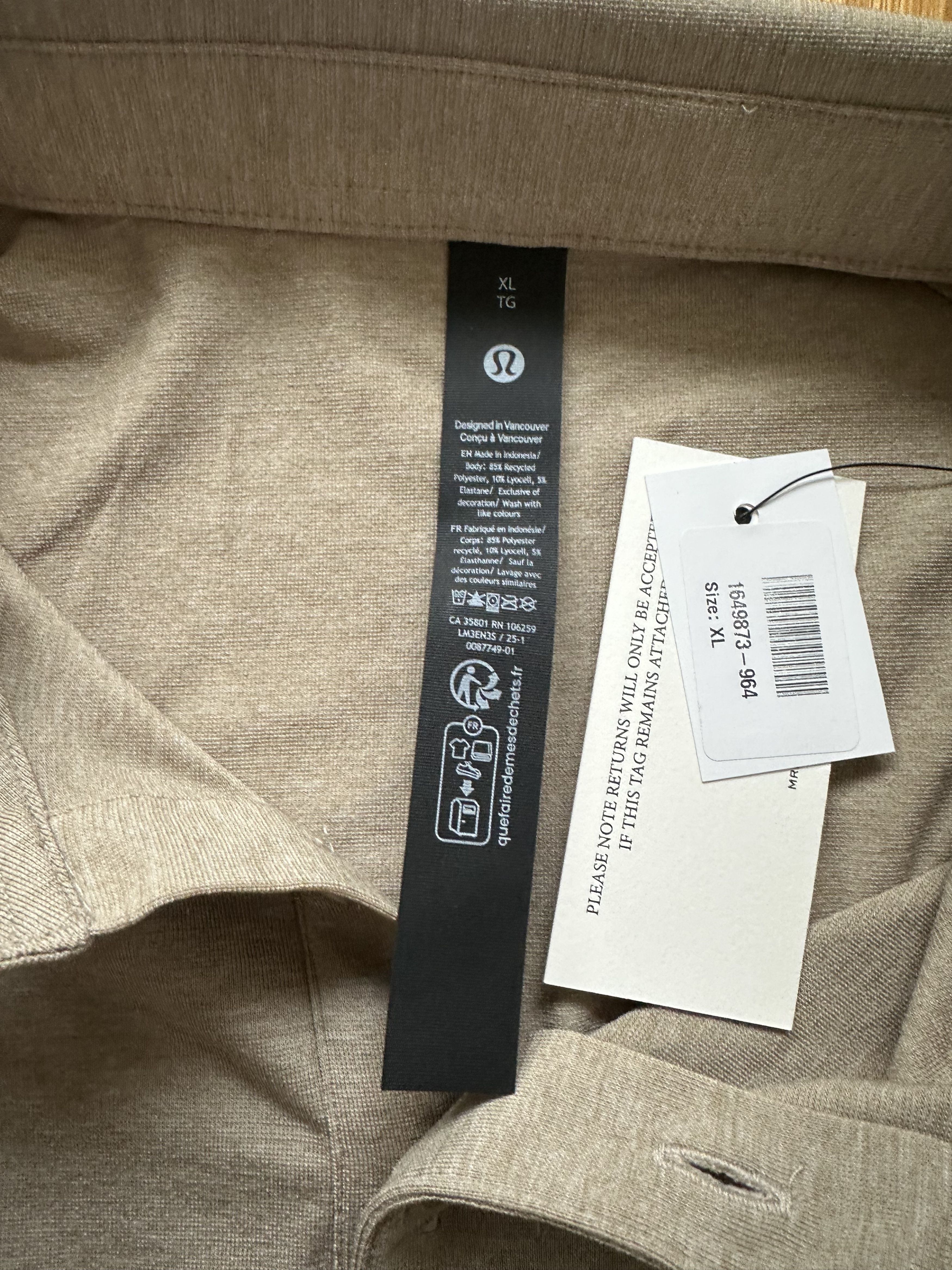 Lululemon Lululemon Golf Polo - Taupe Size US XL / EU 56 / 4 - 3 Thumbnail