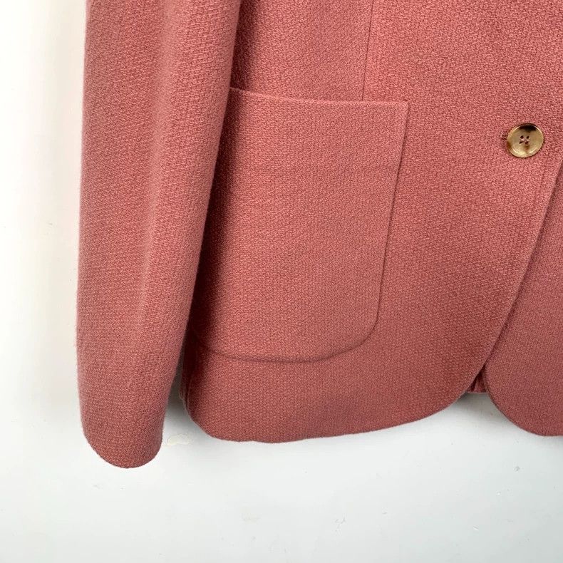 Max Mara Max Mara Pink cashmere lapel single-breasted long-sleeved Size L / US 10 / IT 46 - 4 Thumbnail