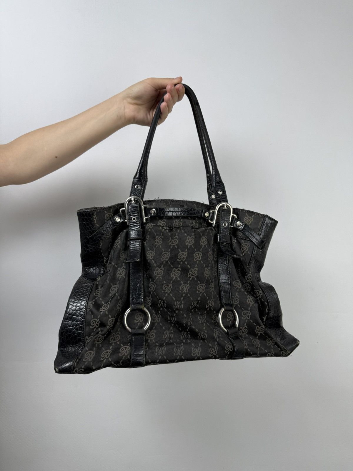 Blumarine Brumarine VNTG Y2K Cloth Monogram Bag Size ONE SIZE - 8 Thumbnail