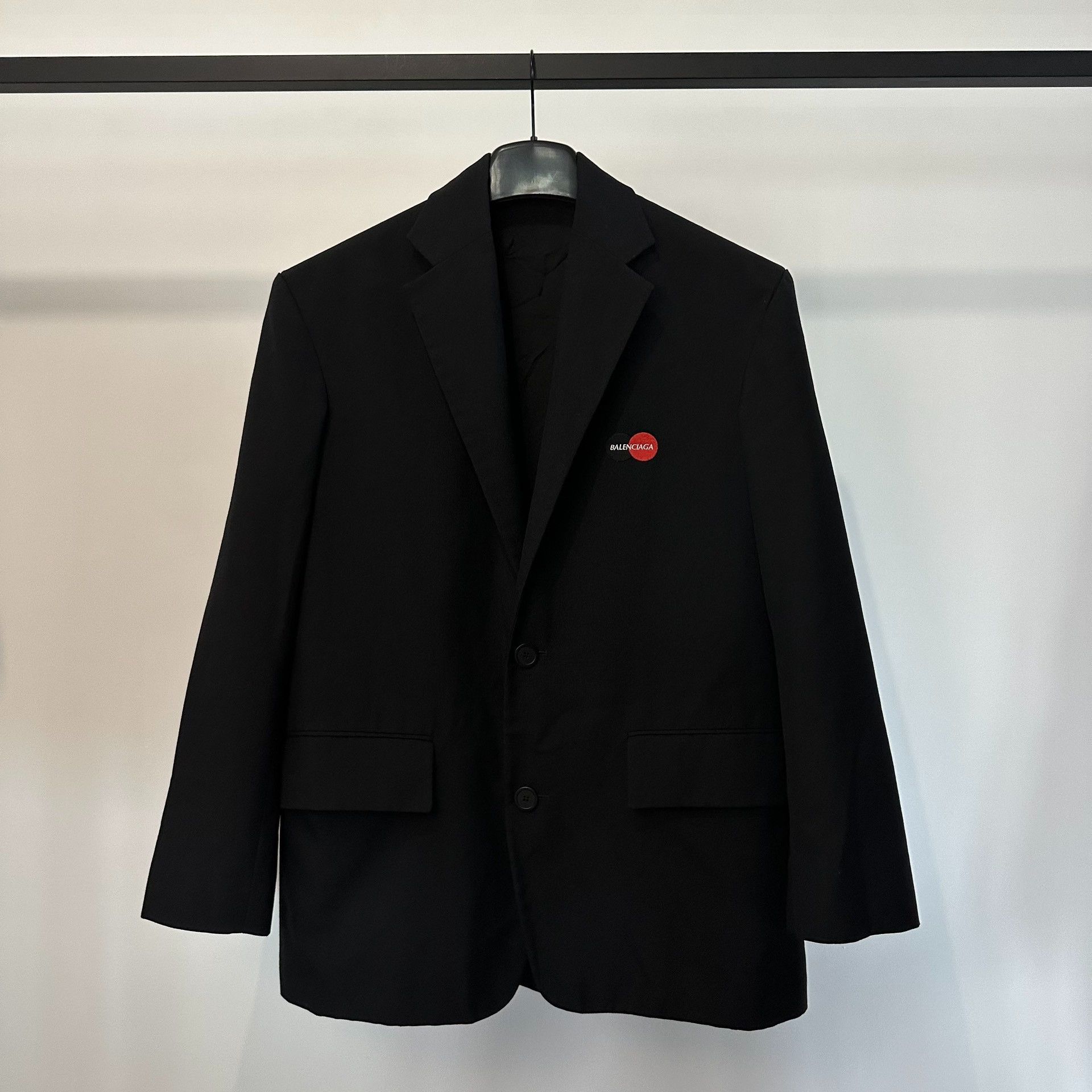 Balenciaga balenciaga black blazer with logo design Size US XS / EU 42 / 0 - 1 Thumbnail