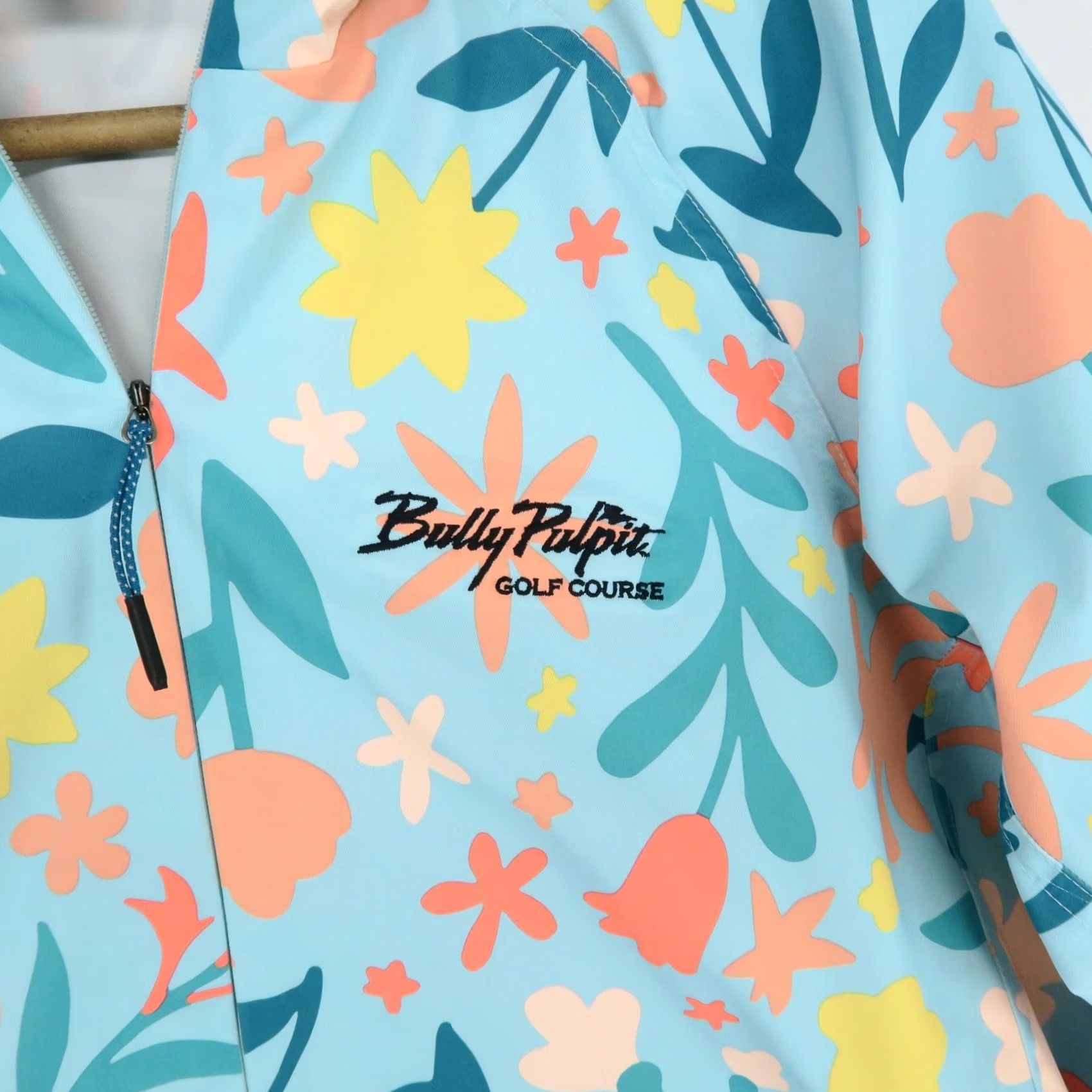 Nike Nike Repel Anorak Jacket Womens M Blue Floral Half Zip Hooded Bully Pulpit Golf Size M / US 6-8 / IT 42-44 - 3 Thumbnail